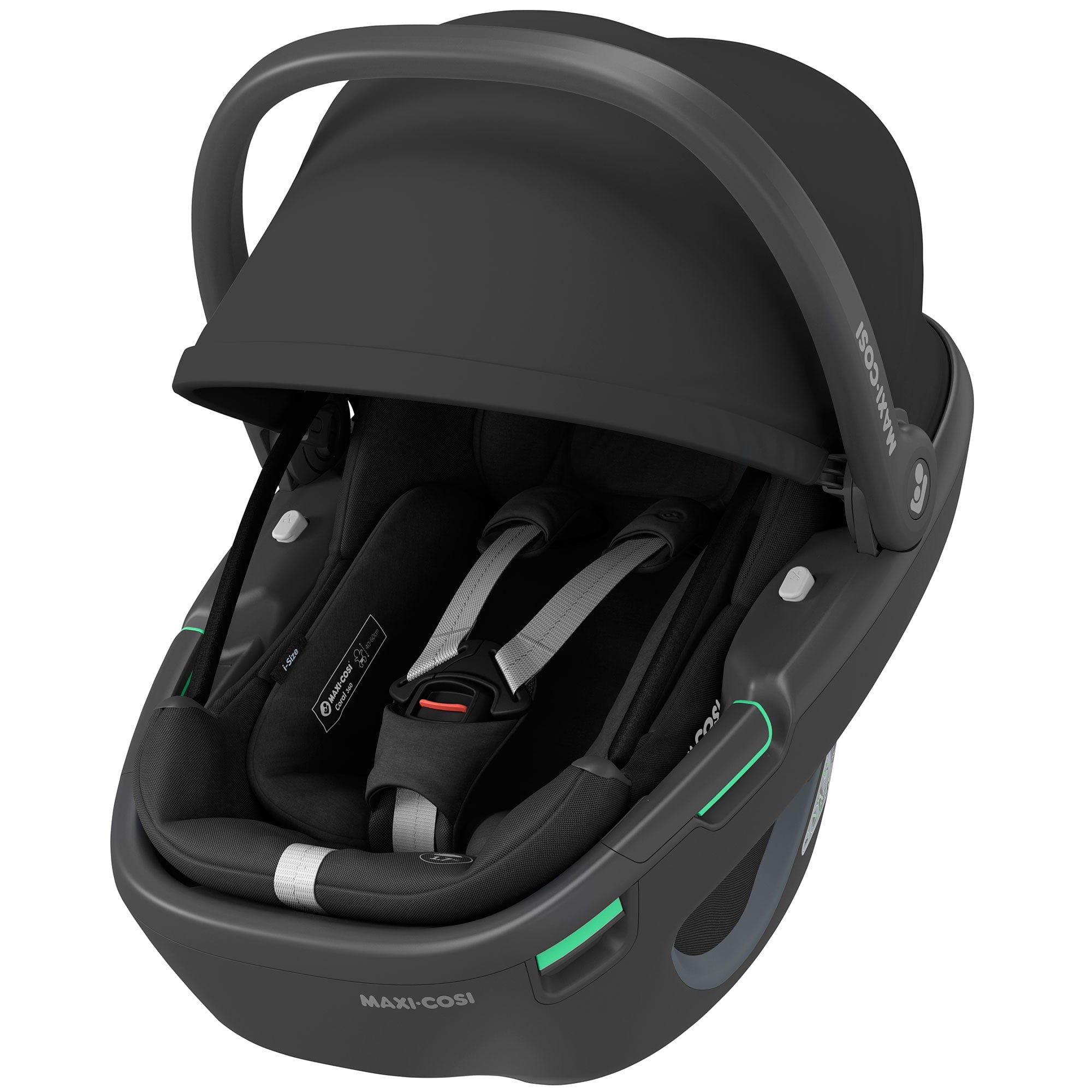 Maxi-Cosi baby car seats Maxi Cosi Coral 360 & Family Fix 360 Base Bundle Essential Black 10715-ESS-BLK
