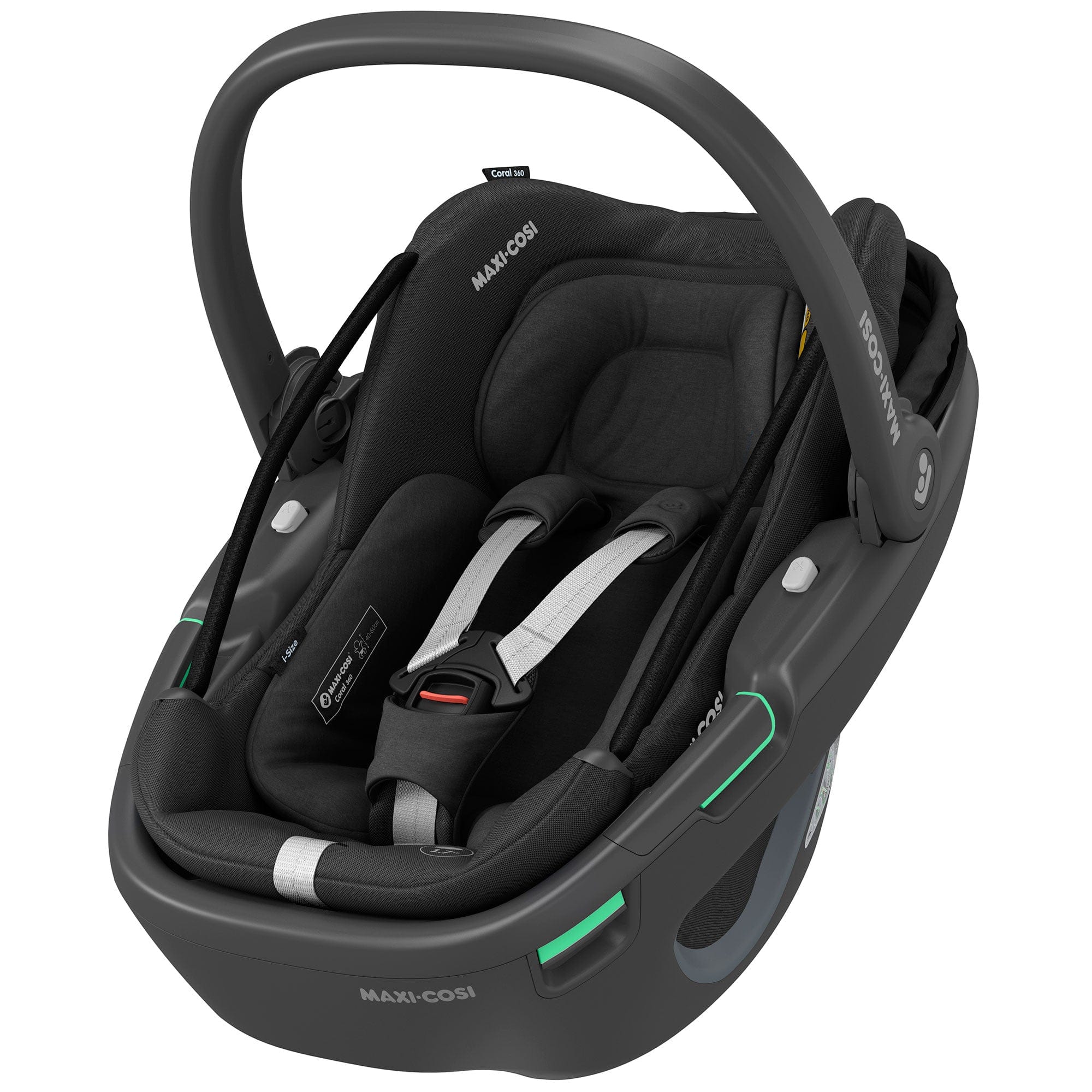 Maxi-Cosi baby car seats Maxi Cosi Coral 360 & Family Fix 360 Base Bundle Essential Black 10715-ESS-BLK