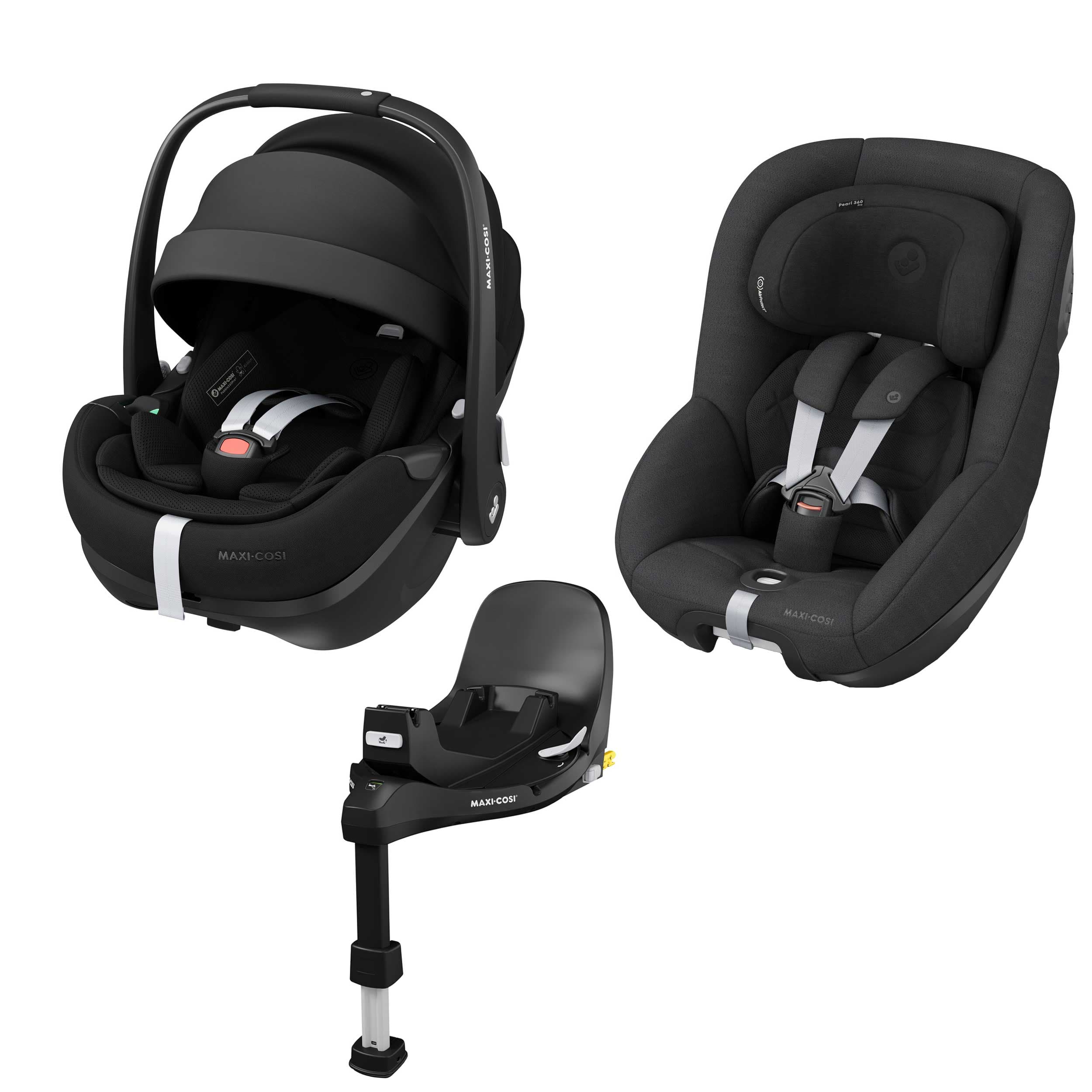 Maxi-Cosi baby car seats Maxi-Cosi 360 Pro 2 Family Bundle - Twillic Black KF59100000