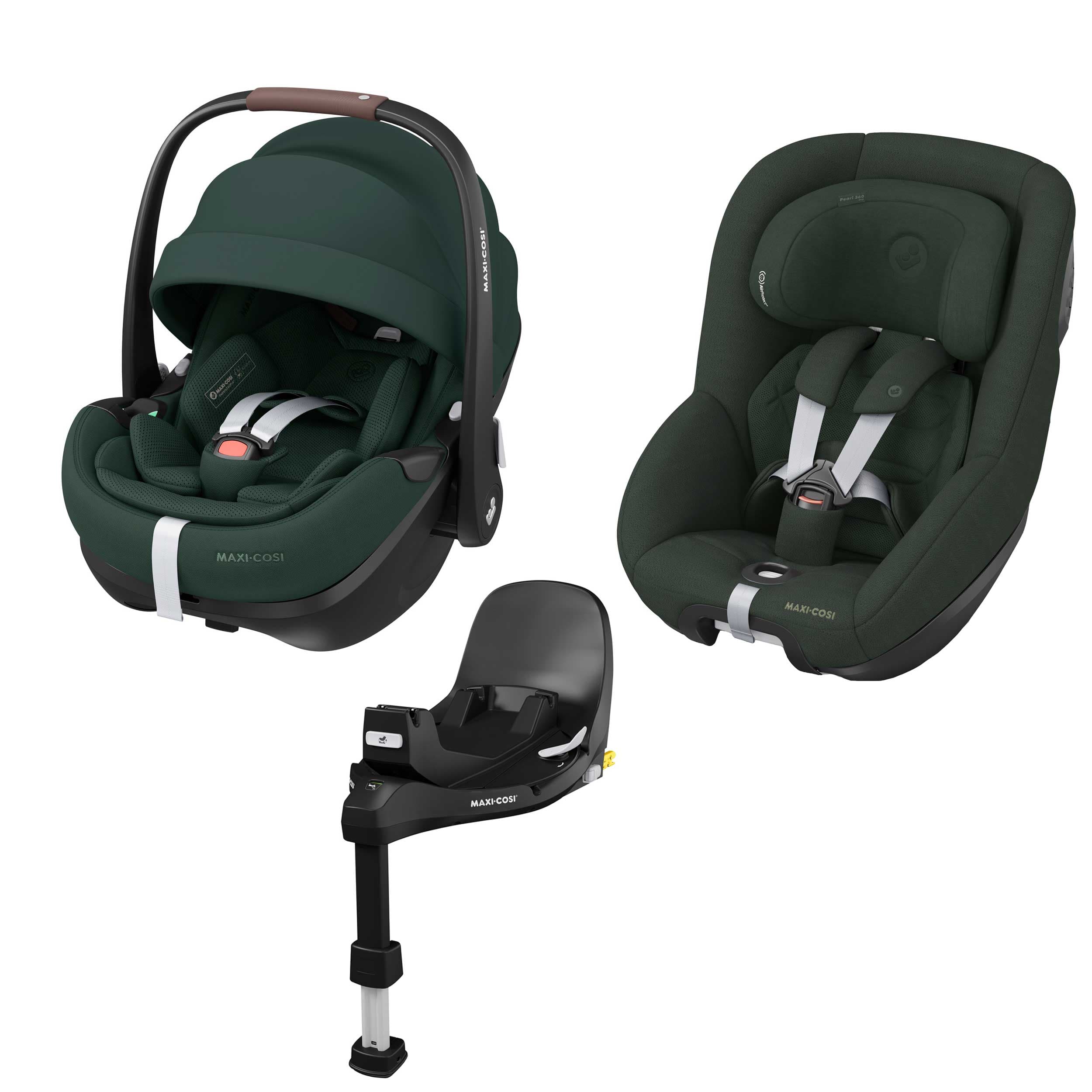 Maxi-Cosi baby car seats Maxi-Cosi 360 Pro 2 Family Bundle - Twillic Green KF59300000