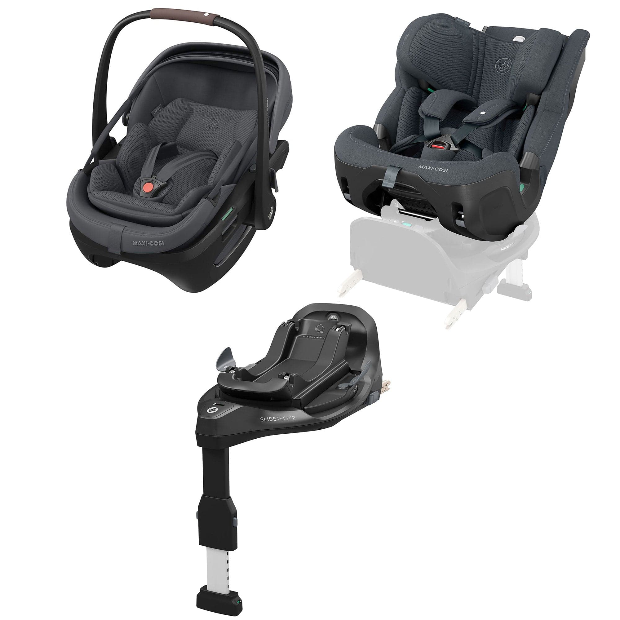 Maxi-Cosi baby car seats Maxi-Cosi Coral Slide Pro, Pearl XL Slide Pro & Base Bundle - Moon Graphite KF10000211