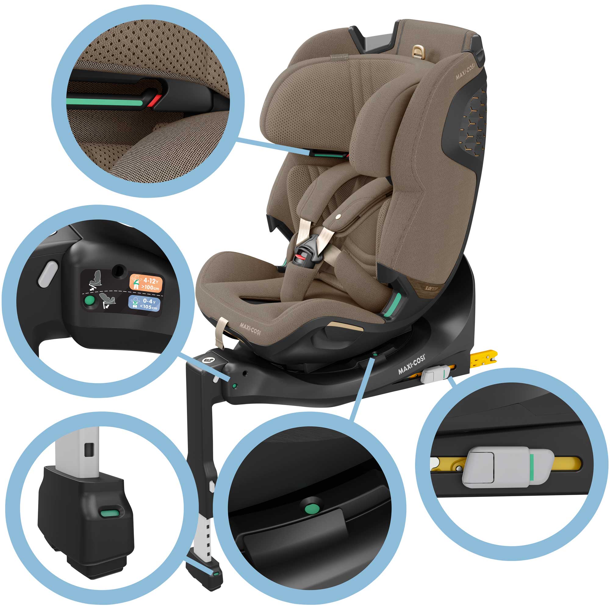 Maxi-Cosi baby car seats Maxi-Cosi Emerald 360 Pro Car Seat - Authentic Truffle 8621251110