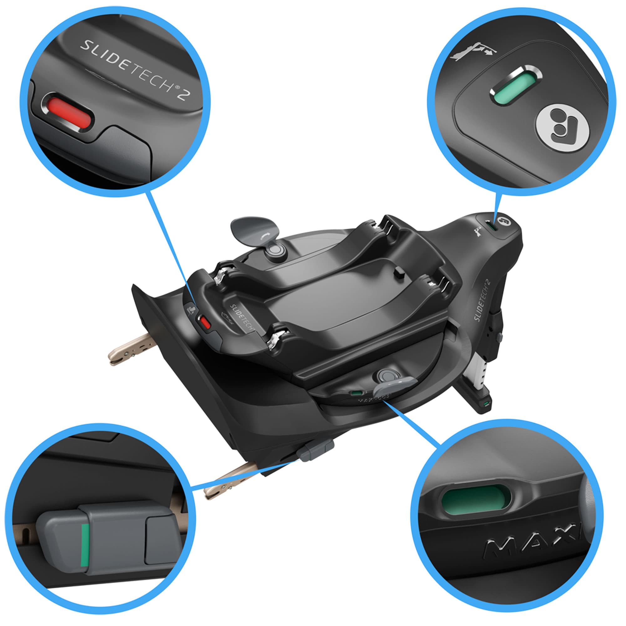 Maxi-Cosi baby car seats Maxi-Cosi Pebble Slide Pro - Onyx Black