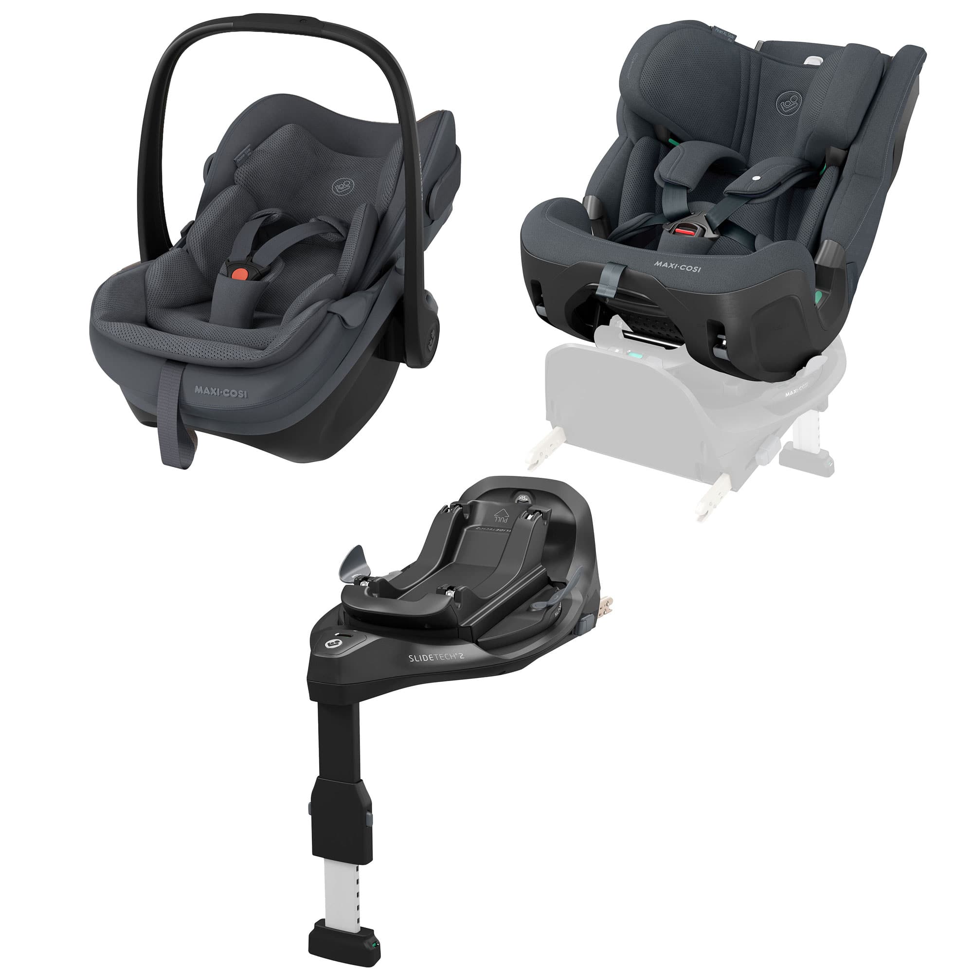 Maxi-Cosi baby car seats Maxi-Cosi Slide Pro Family Bundle - Graphite KF10000148