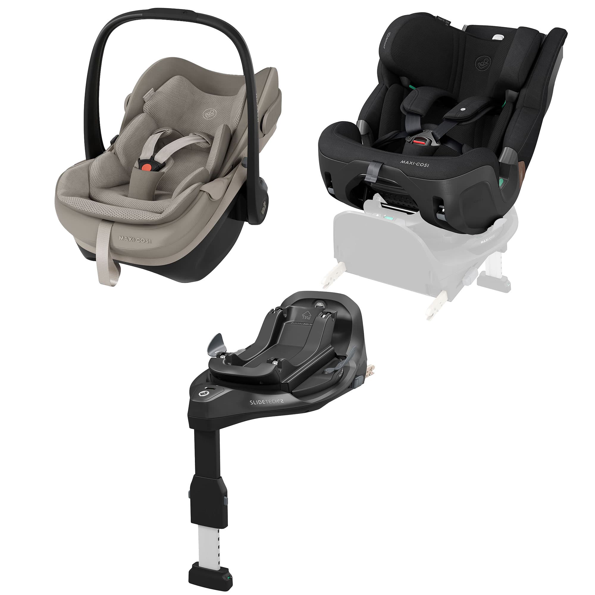 Maxi-Cosi baby car seats Maxi-Cosi Slide Pro Family Bundle - Sand/Black KF10000149