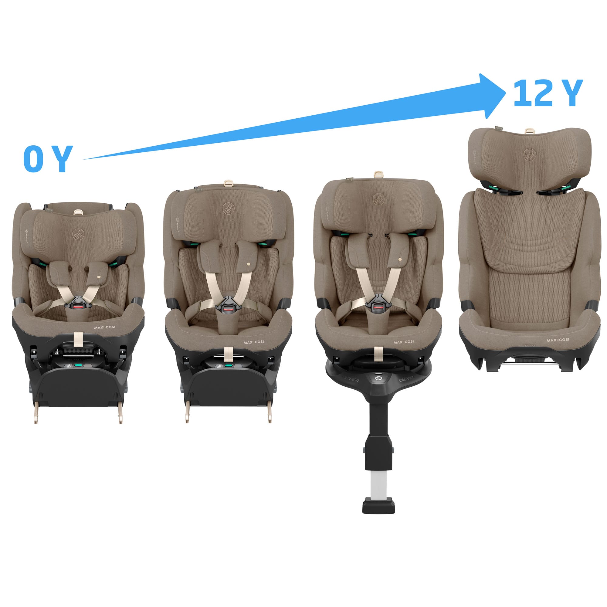 Maxi-Cosi baby car seats Maxi-Cosi Slide Pro Family Bundle - Truffle KF10000147