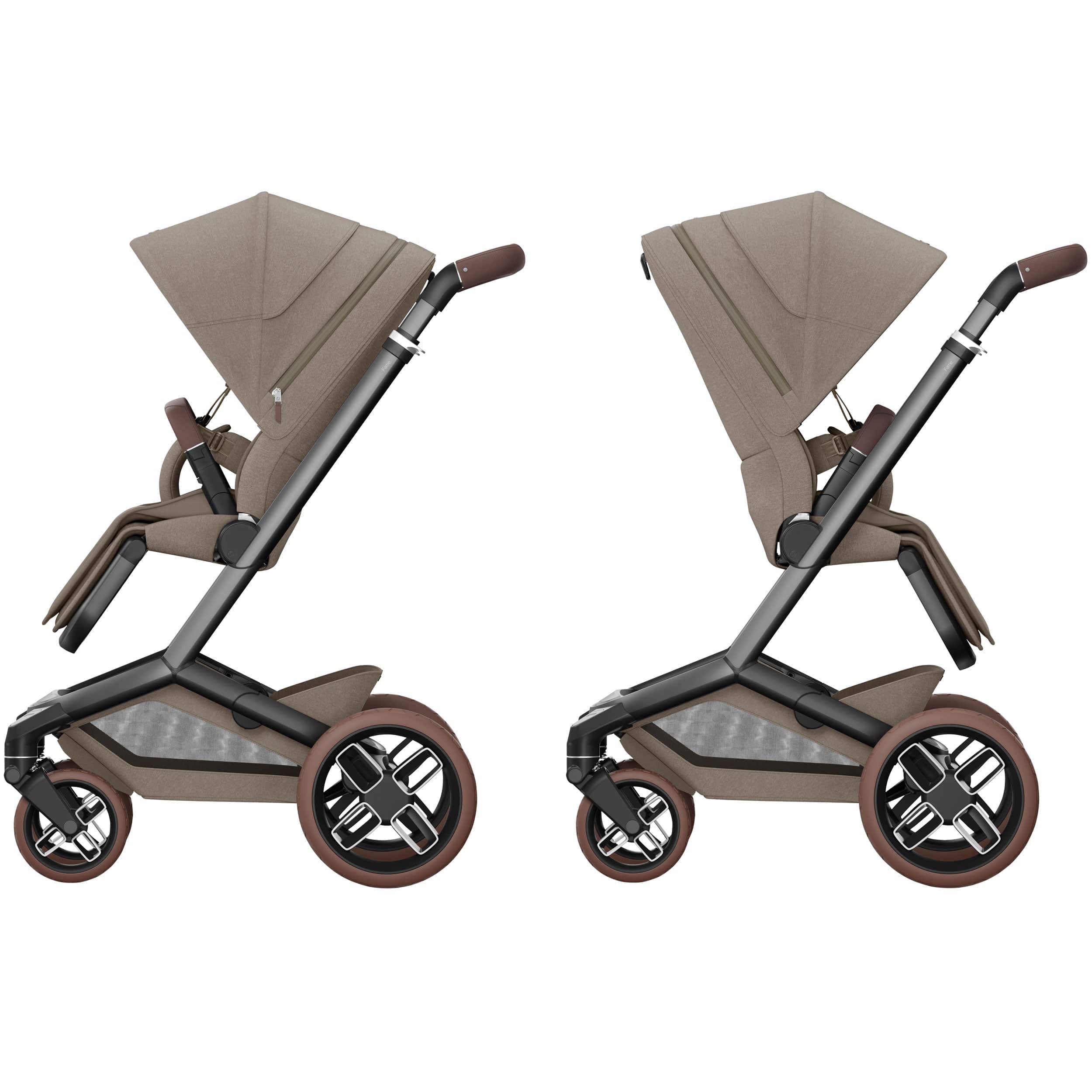 Maxi-Cosi baby prams Maxi-Cosi FAME 9 Piece Emerald 360 Pro 2 Bundle in Twillic Truffle (Brown Wheels) KF10000130