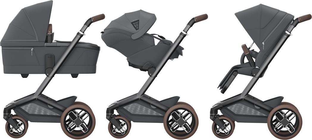 Maxi-Cosi baby prams Maxi-Cosi Fame + Carrycot - Moon Graphite KF10000226