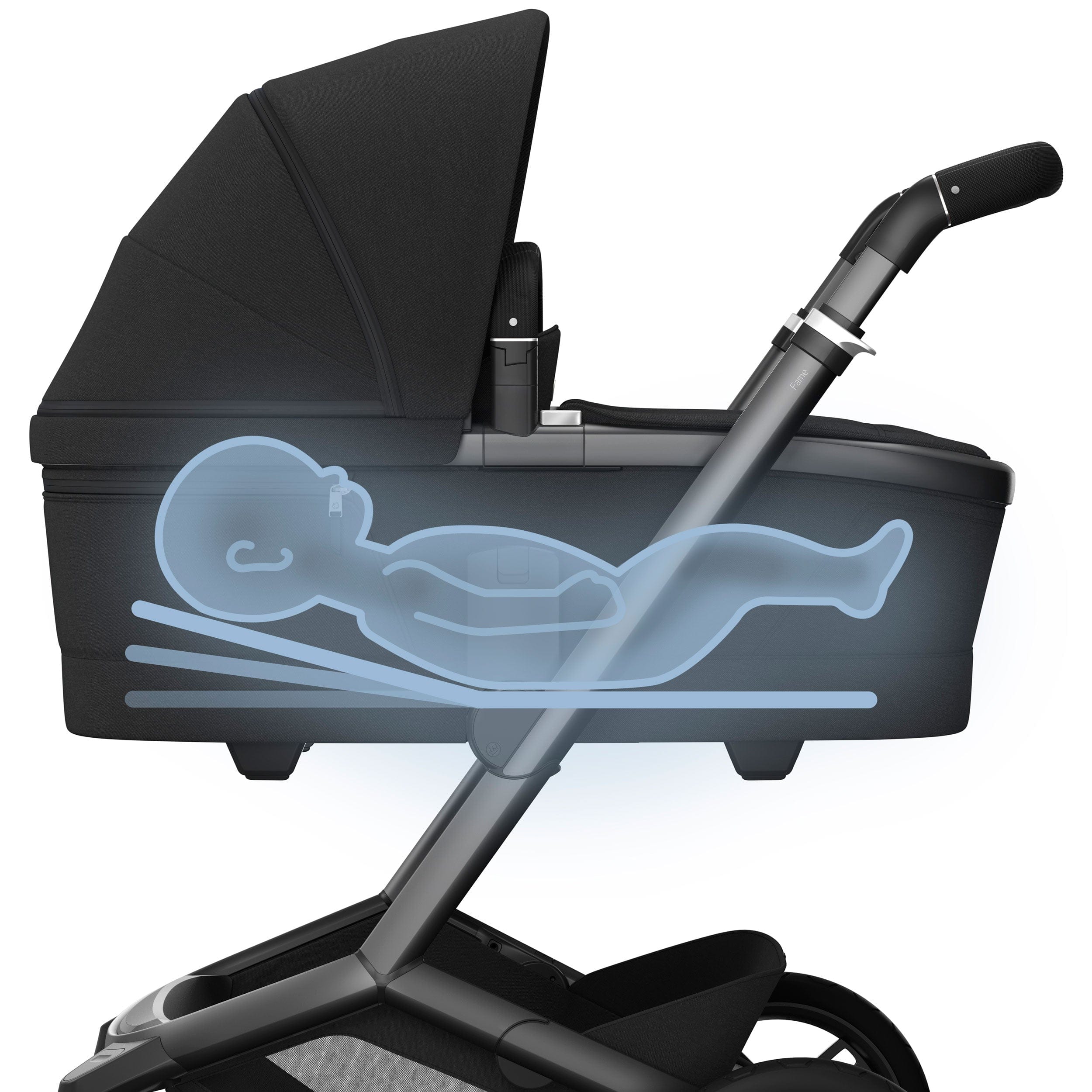 Maxi-Cosi baby prams Maxi-Cosi FAME Pram with Carrycot in Twillic Black KF10000102