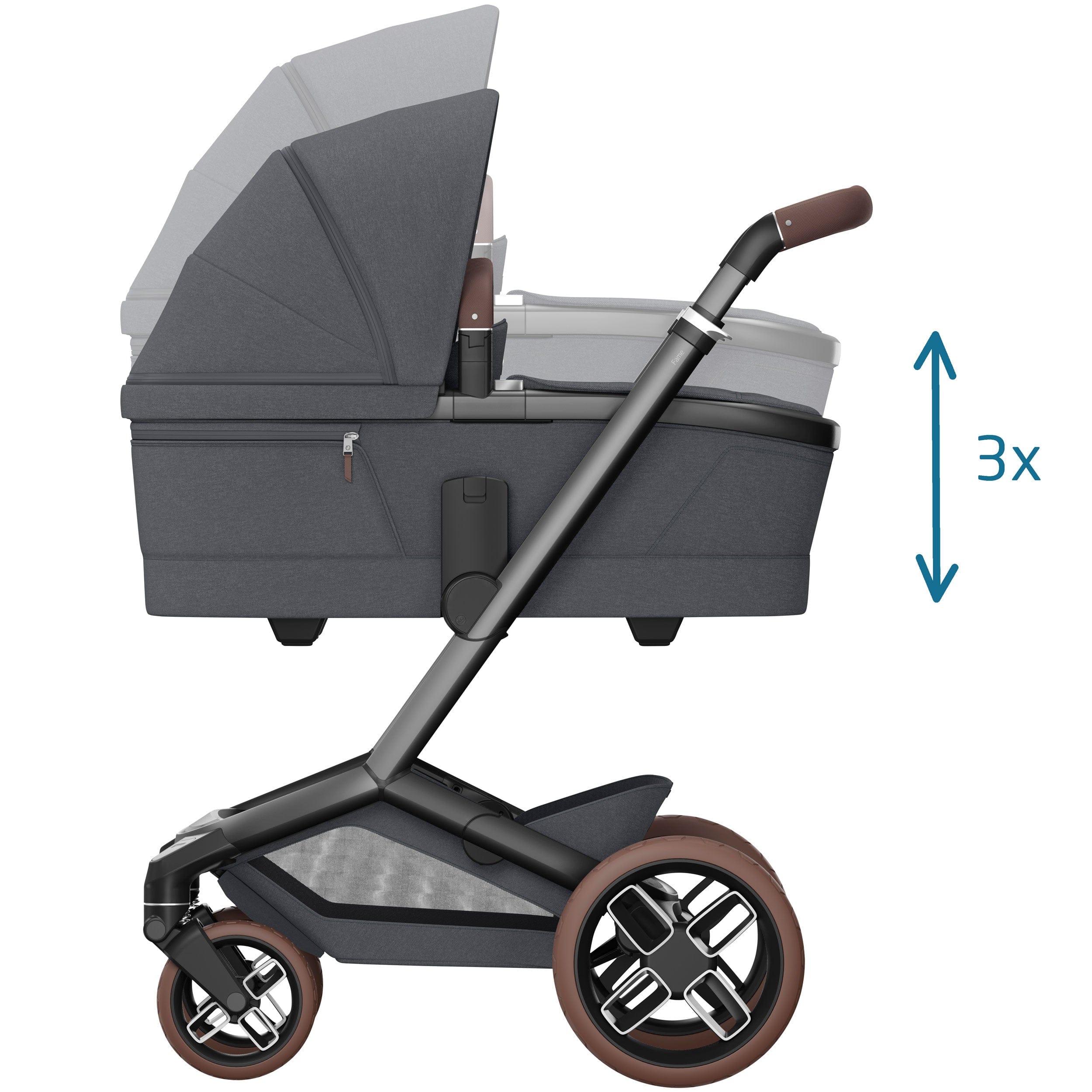 Maxi-Cosi baby prams Maxi-Cosi FAME Pram with Carrycot in Twillic Graphite KF10000103
