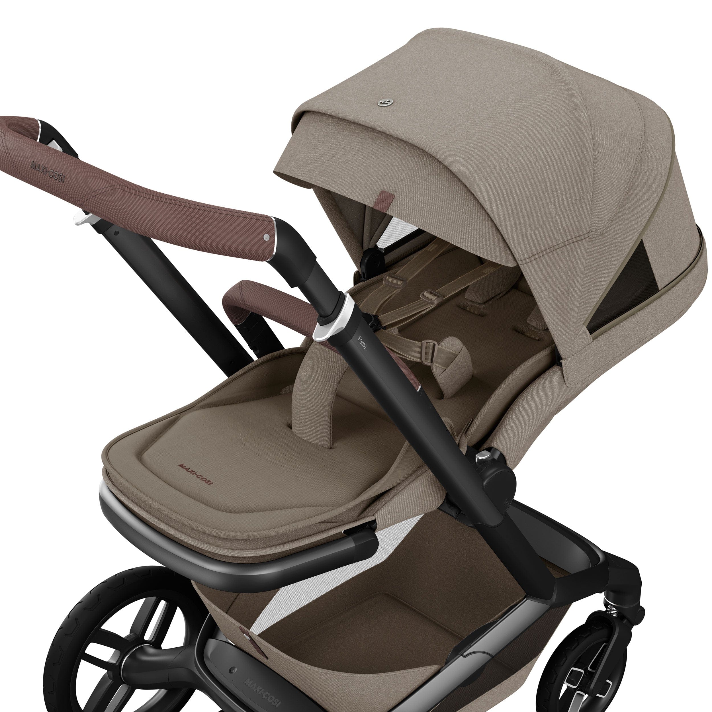 Maxi-Cosi baby prams Maxi-Cosi FAME Pram with Carrycot in Twillic Truffle (Black Wheels) KF10000104