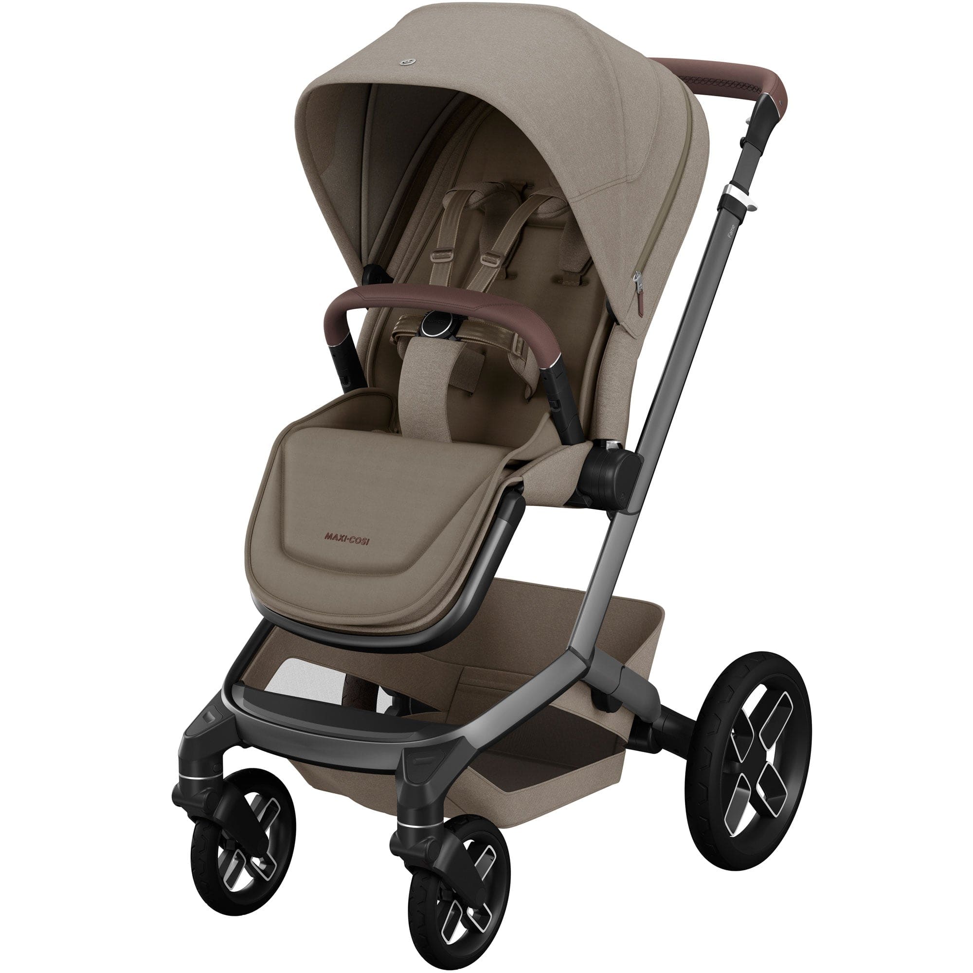 Maxi-Cosi baby prams Maxi-Cosi FAME Pram with Carrycot in Twillic Truffle (Black Wheels) KF10000104