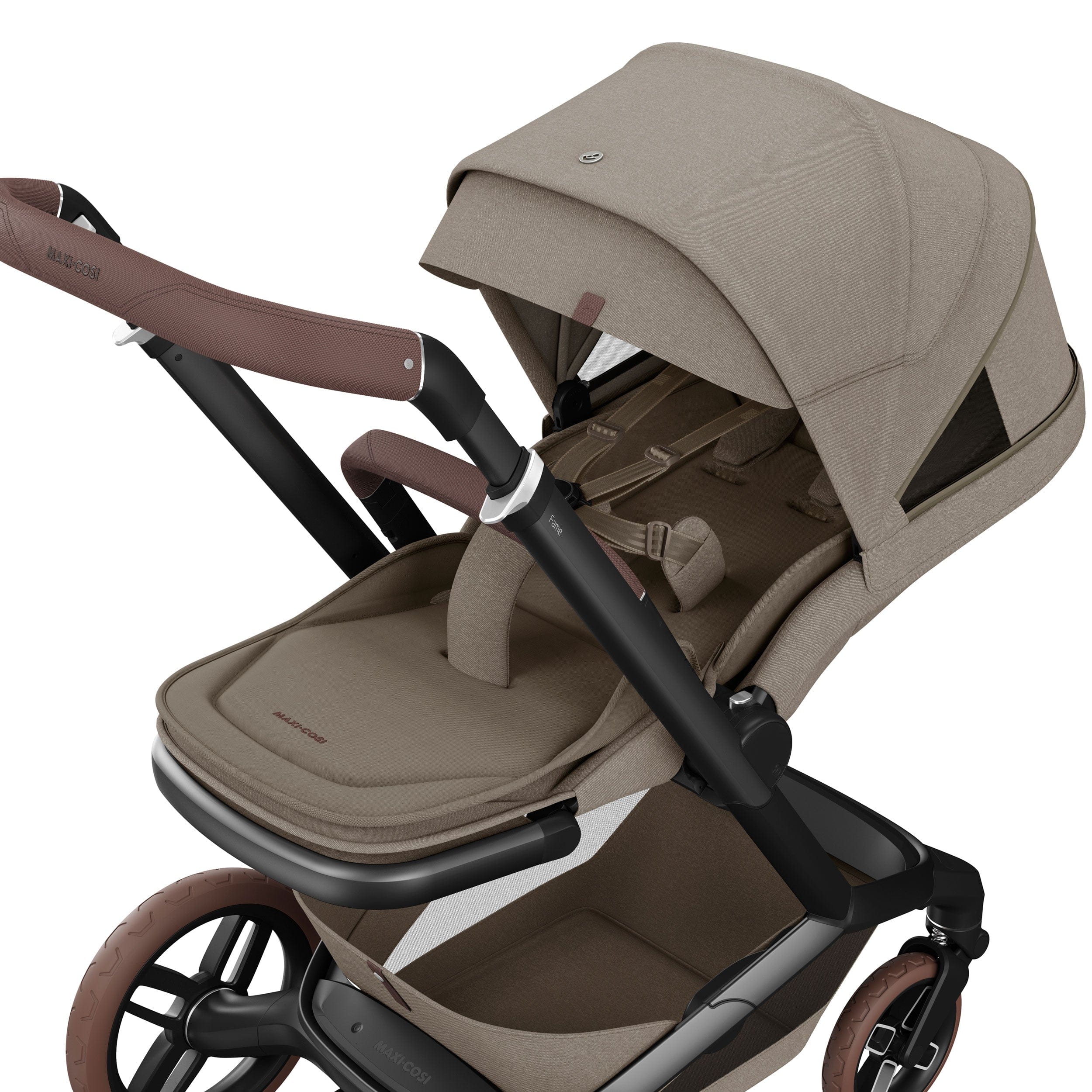 Maxi-Cosi baby prams Maxi-Cosi FAME Pram with Carrycot in Twillic Truffle (Brown Wheels) KF10000105