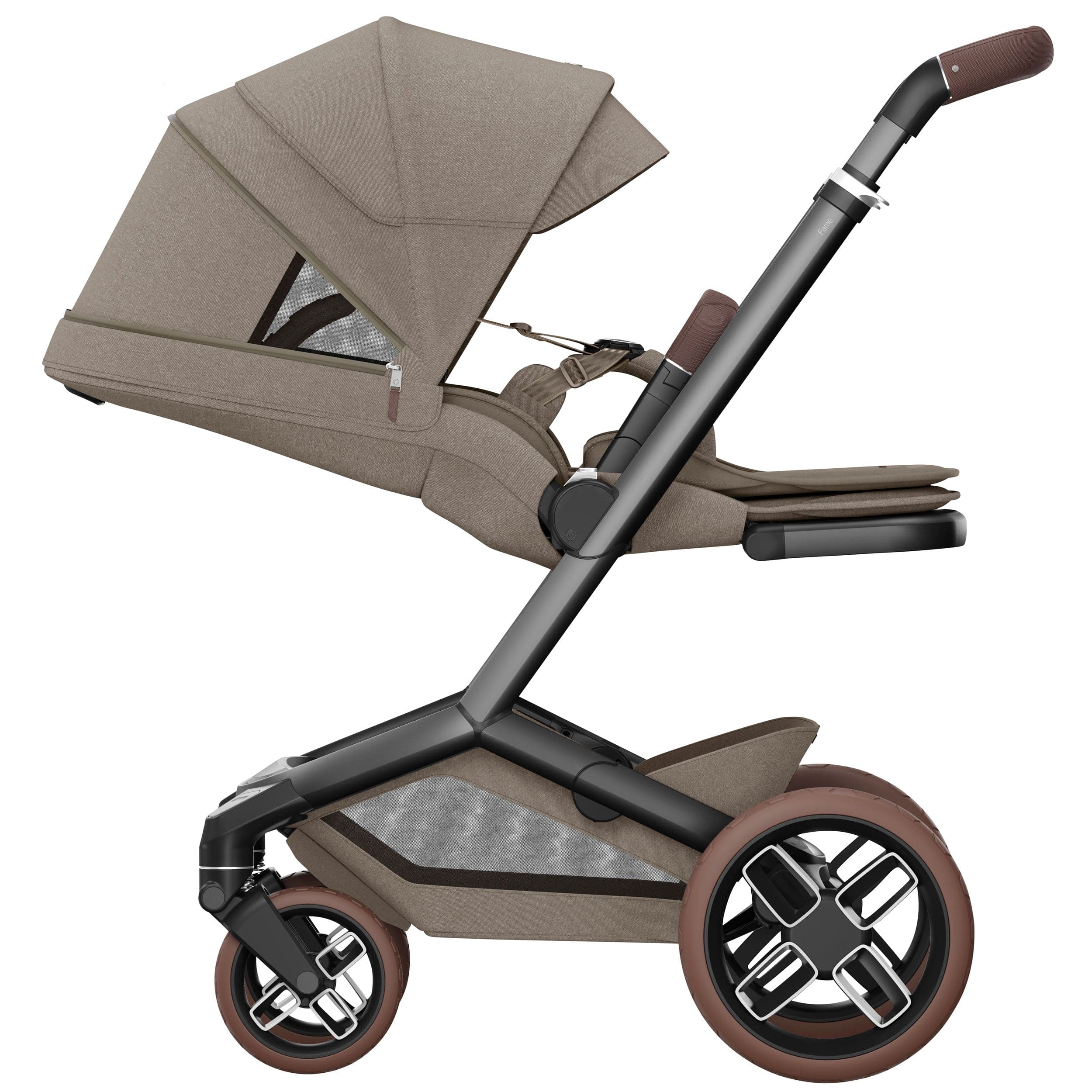 Maxi-Cosi baby prams Maxi-Cosi FAME Pram with Carrycot in Twillic Truffle (Brown Wheels) KF10000105