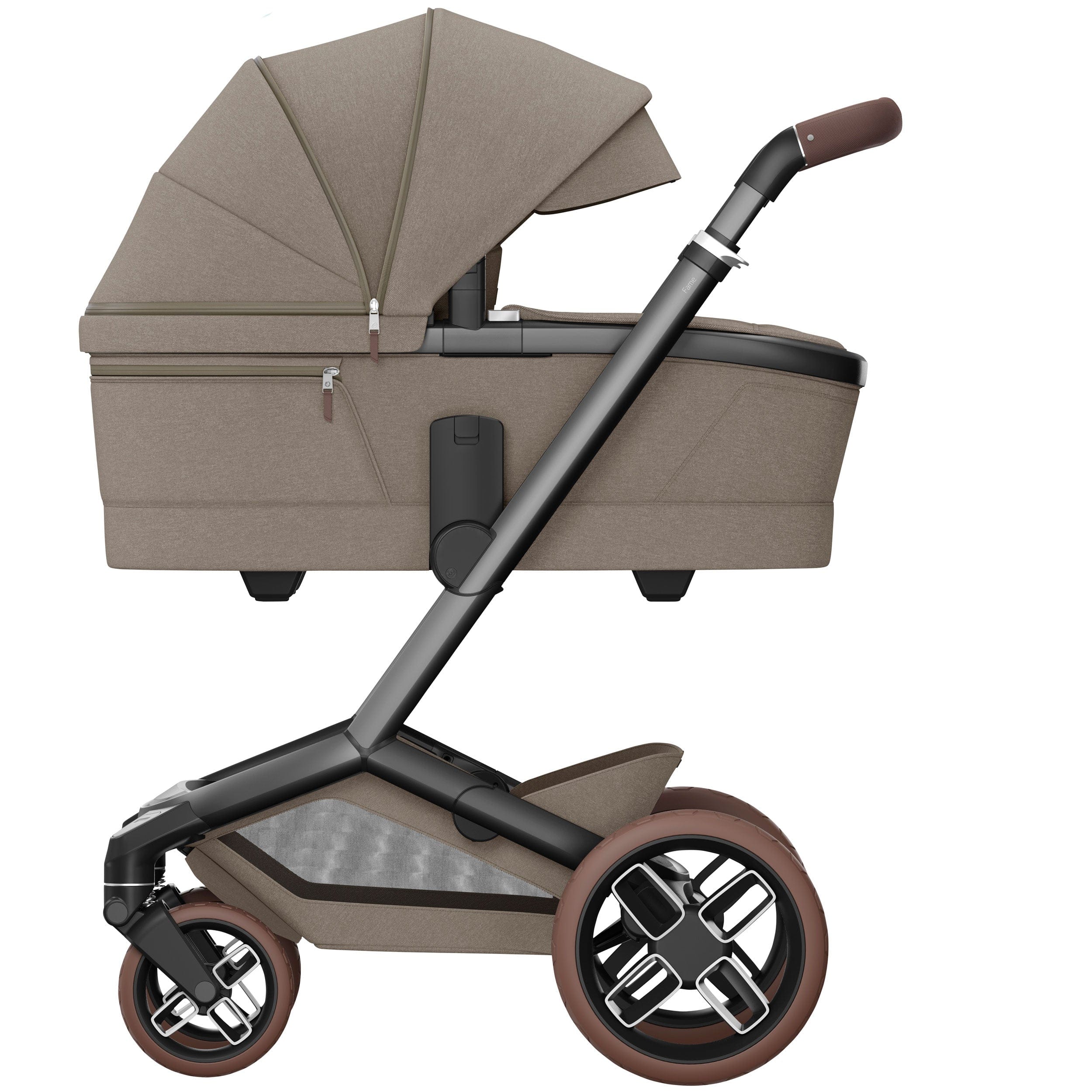 Maxi-Cosi baby prams Maxi-Cosi FAME Pram with Carrycot in Twillic Truffle (Brown Wheels) KF10000105