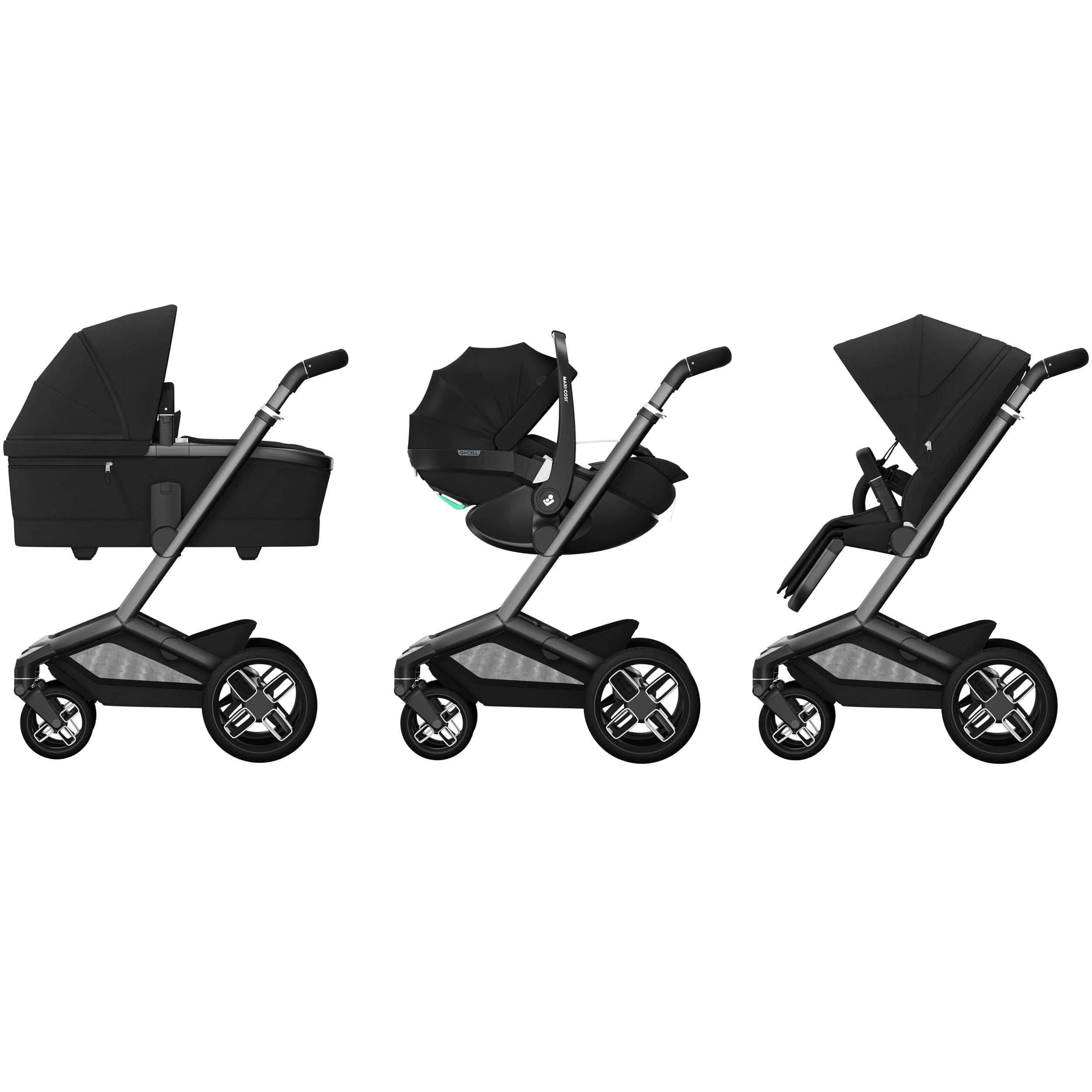 Maxi-Cosi travel systems Maxi-Cosi FAME 9 Piece Complete Travel System in Twillic Black