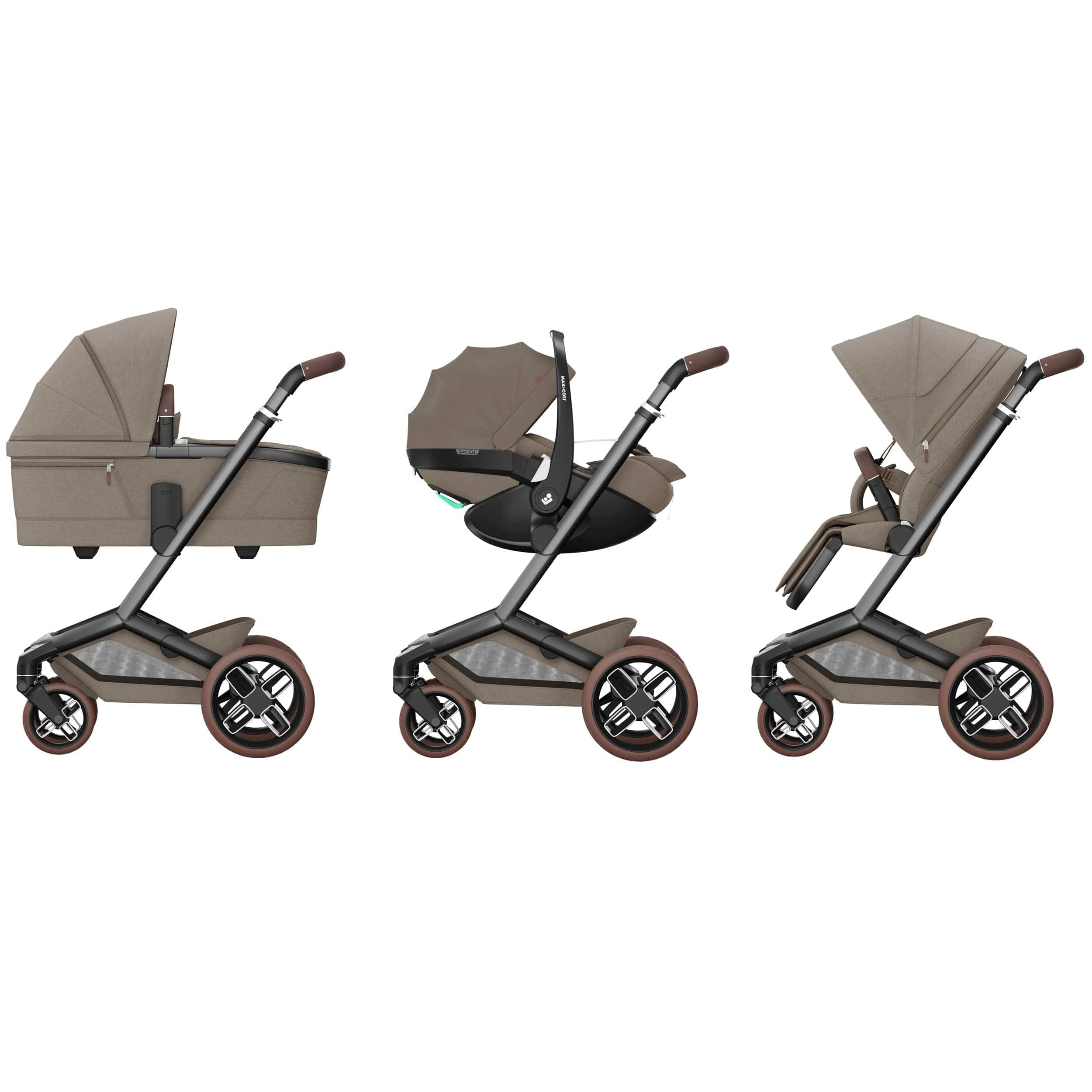 Maxi-Cosi travel systems Maxi-Cosi FAME Travel System in Twillic Truffle (Brown Wheels) KF69500000