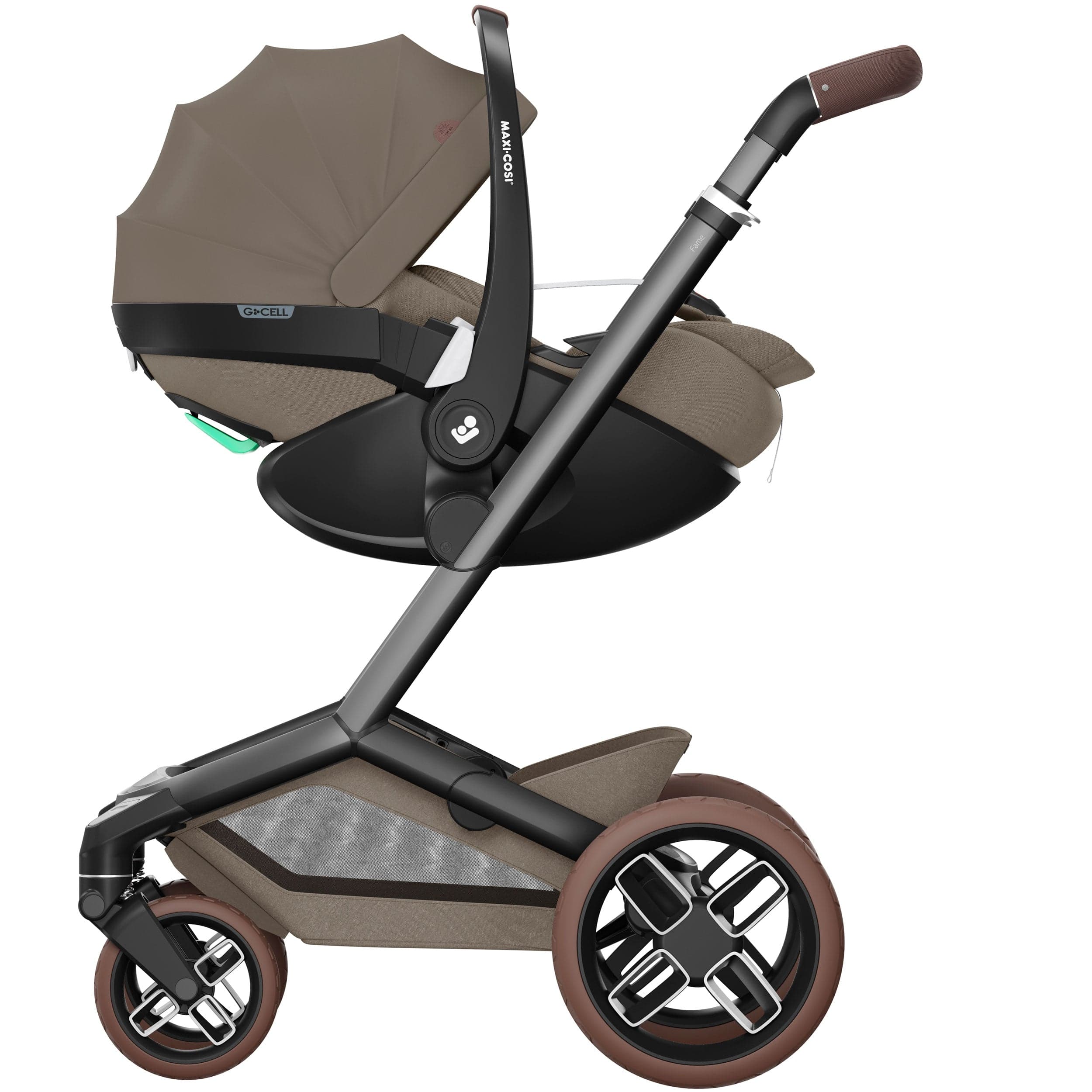 Maxi-Cosi travel systems Maxi-Cosi FAME Travel System in Twillic Truffle (Brown Wheels) KF69500000