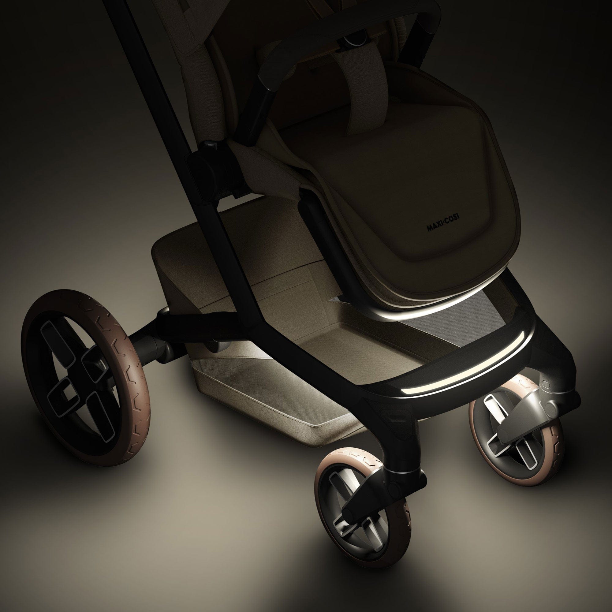Maxi-Cosi travel systems Maxi-Cosi FAME 10 Piece Premium Travel System in Twillic Truffle (Brown Wheels) KF69700000