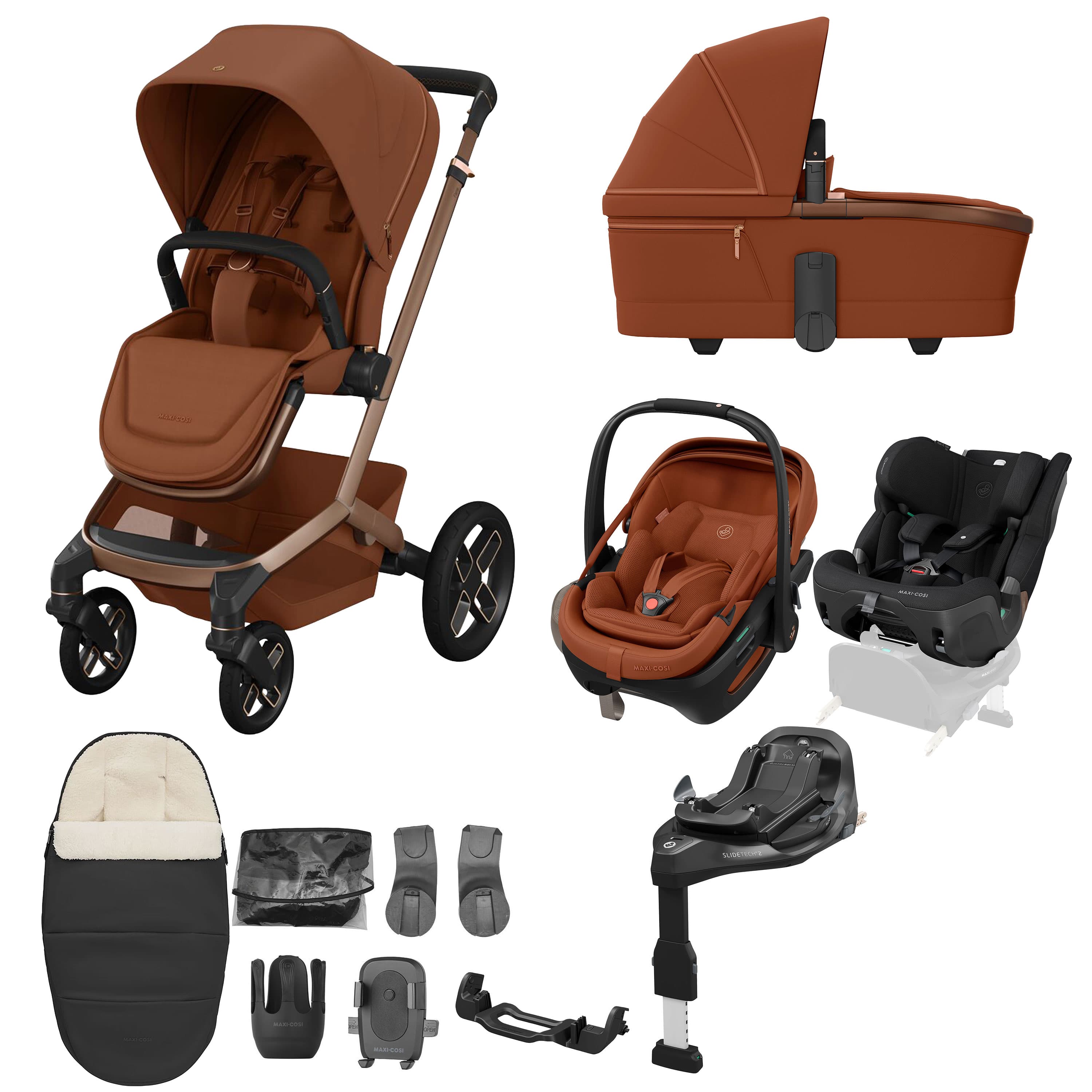 Maxi-Cosi travel systems Maxi-Cosi Fame 10 Piece Ultimate Family XL Bundle - Copper Terra KF10000247