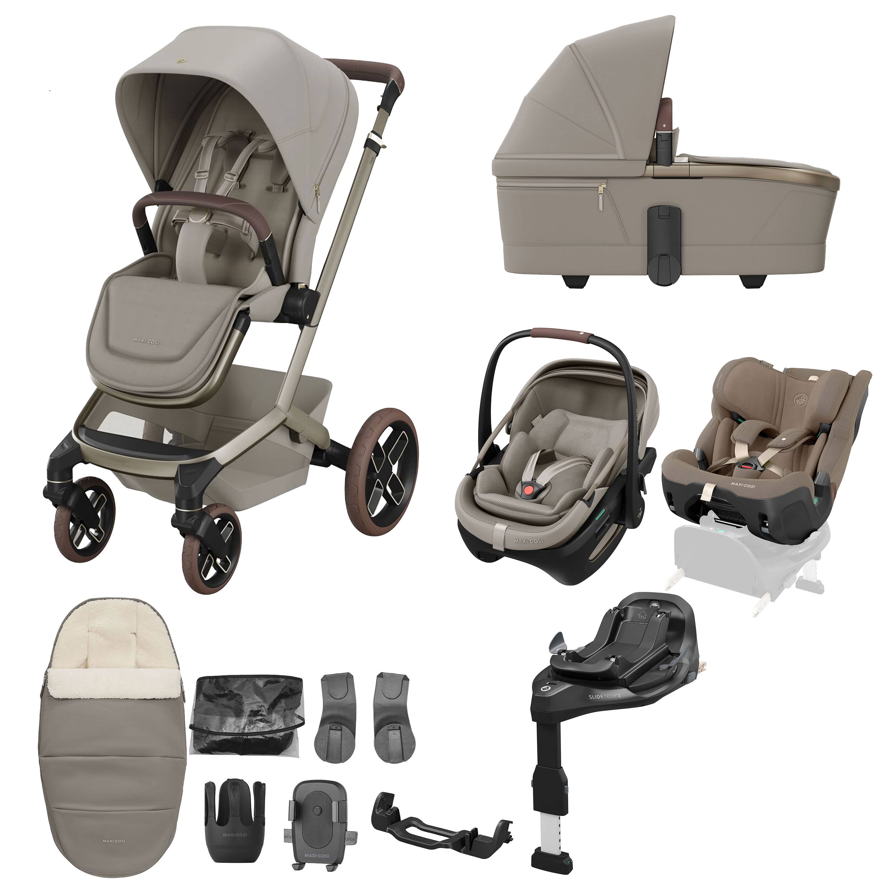 Maxi-Cosi travel systems Maxi-Cosi Fame 10 Piece Ultimate Family XL Bundle - Sapphire Sand KF10000246