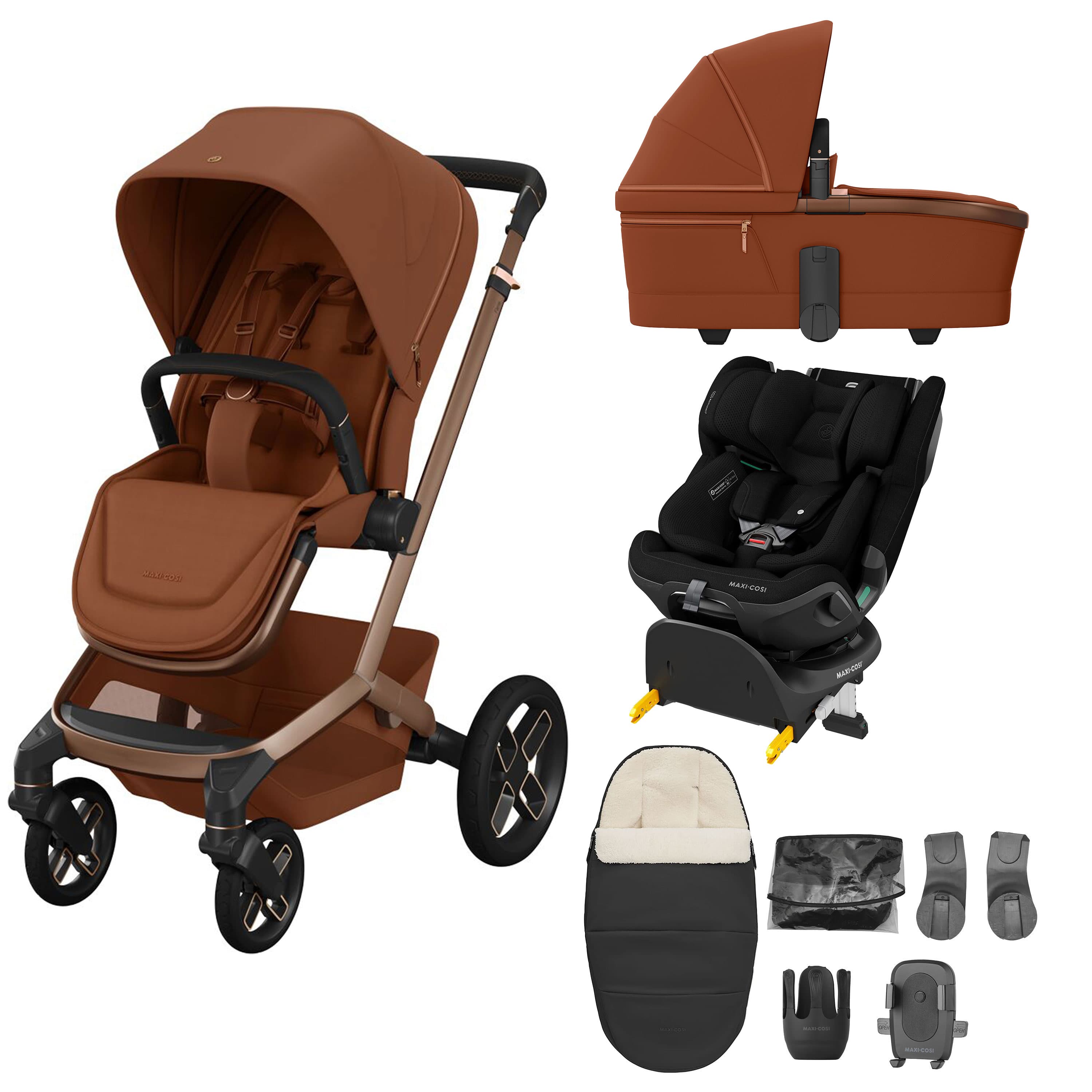 Maxi-Cosi travel systems Maxi-Cosi Fame 8 Piece Emerald 360 Pro Bundle - Copper Terra KF10000233