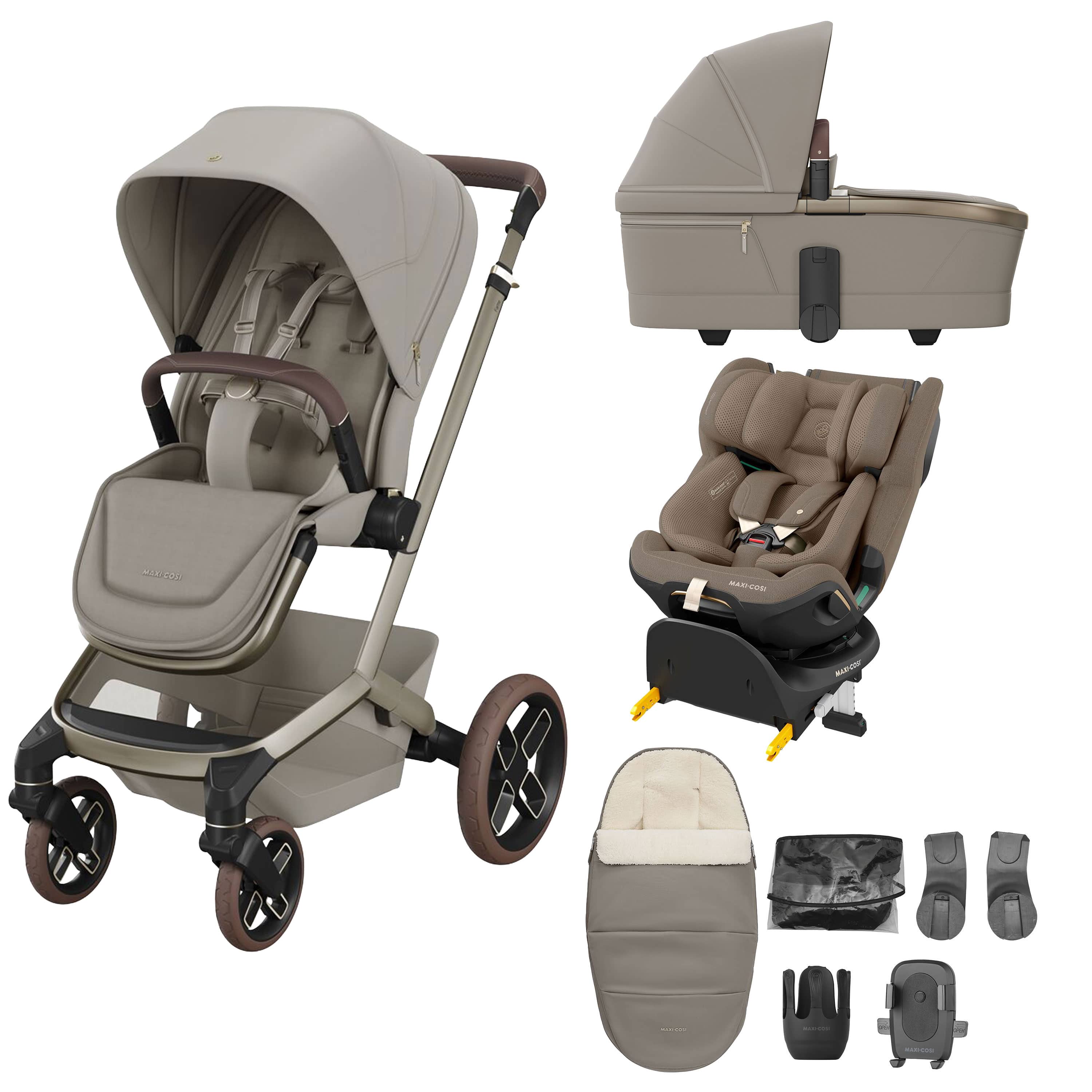 Maxi-Cosi travel systems Maxi-Cosi Fame 8 Piece Emerald 360 Pro Bundle - Sapphire Sand KF10000232