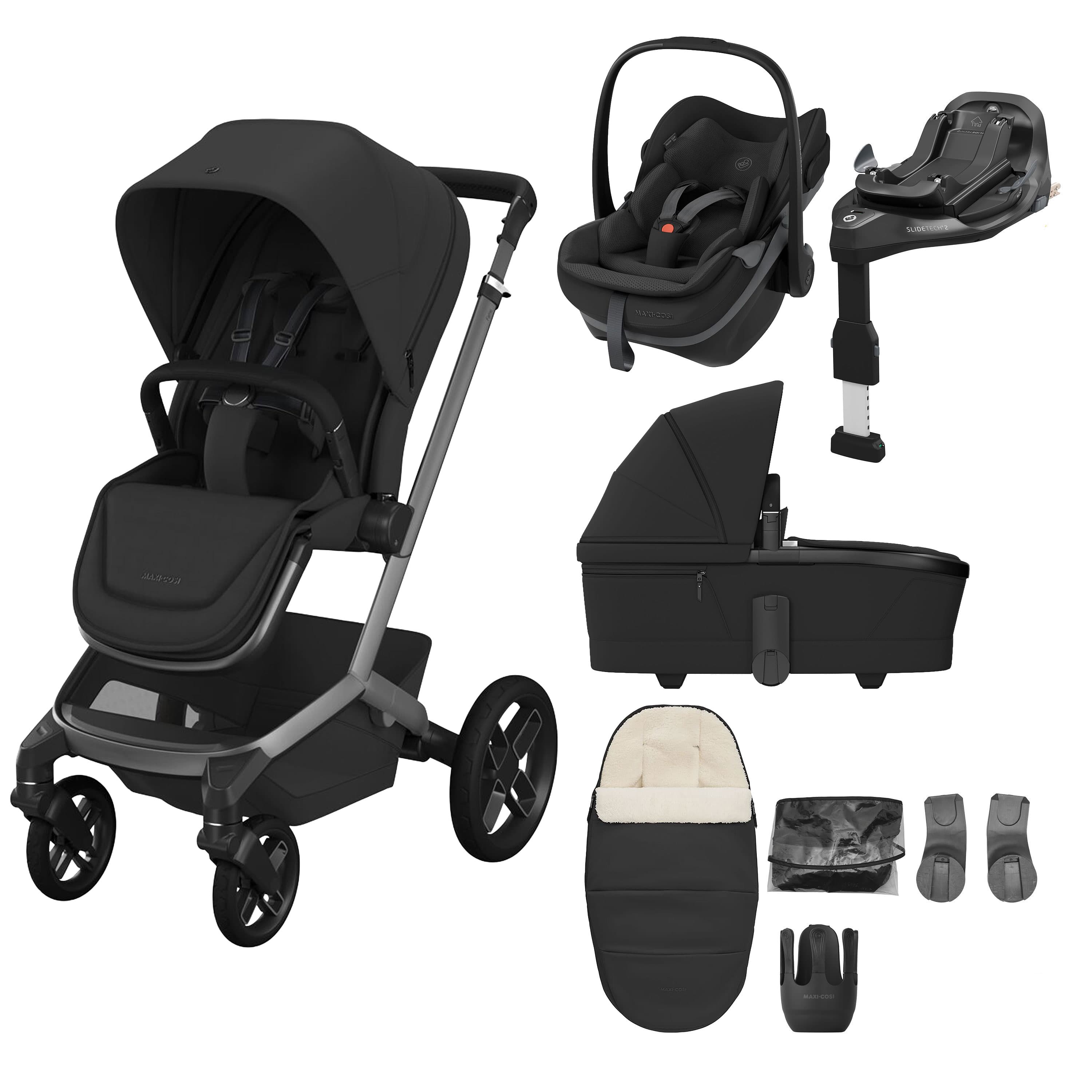 Maxi-Cosi travel systems Maxi-Cosi Fame 8 Piece Premium Bundle - Onyx Black KF10000160
