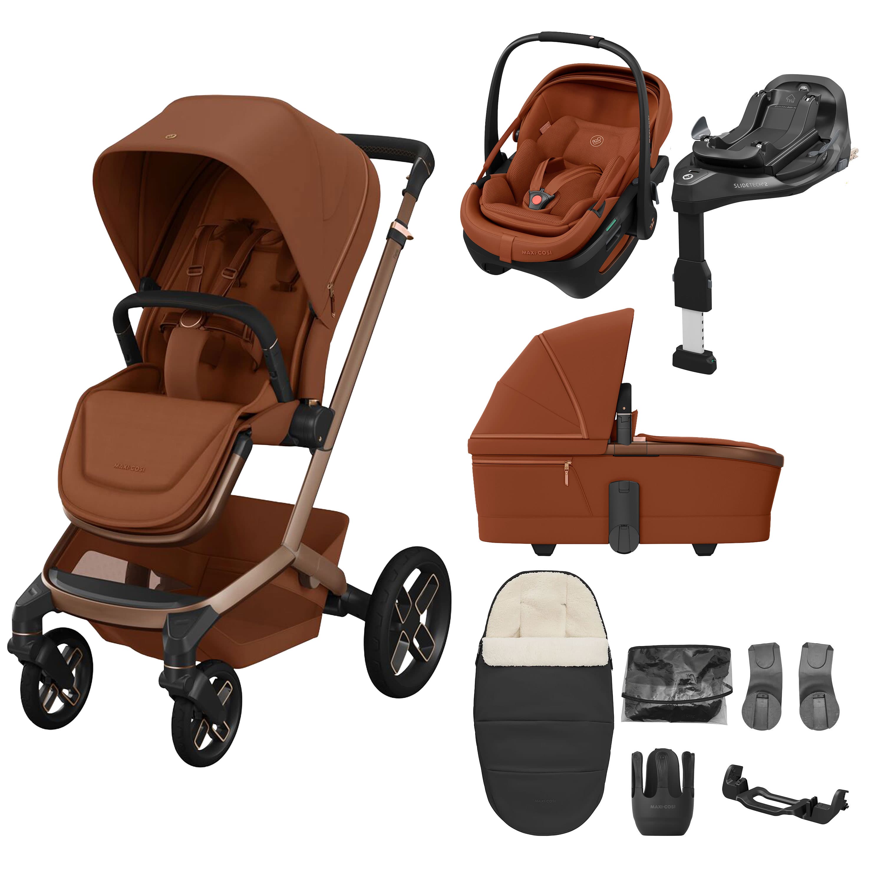 Maxi-Cosi travel systems Maxi-Cosi Fame 8 Piece Ultimate Bundle - Copper Terra KF10000243
