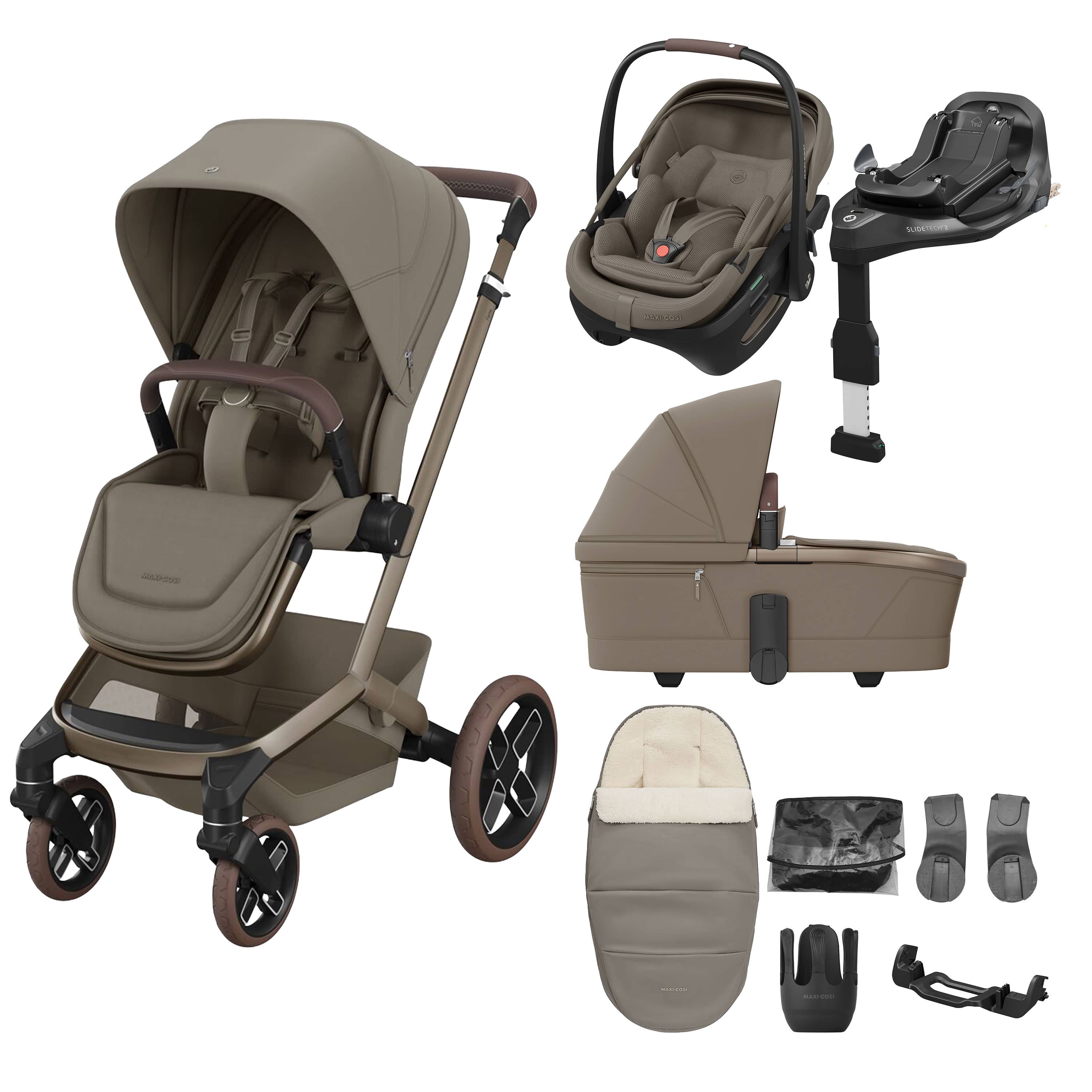 Maxi-Cosi travel systems Maxi-Cosi Fame 8 Piece Ultimate Bundle - Oak Truffle KF10000165