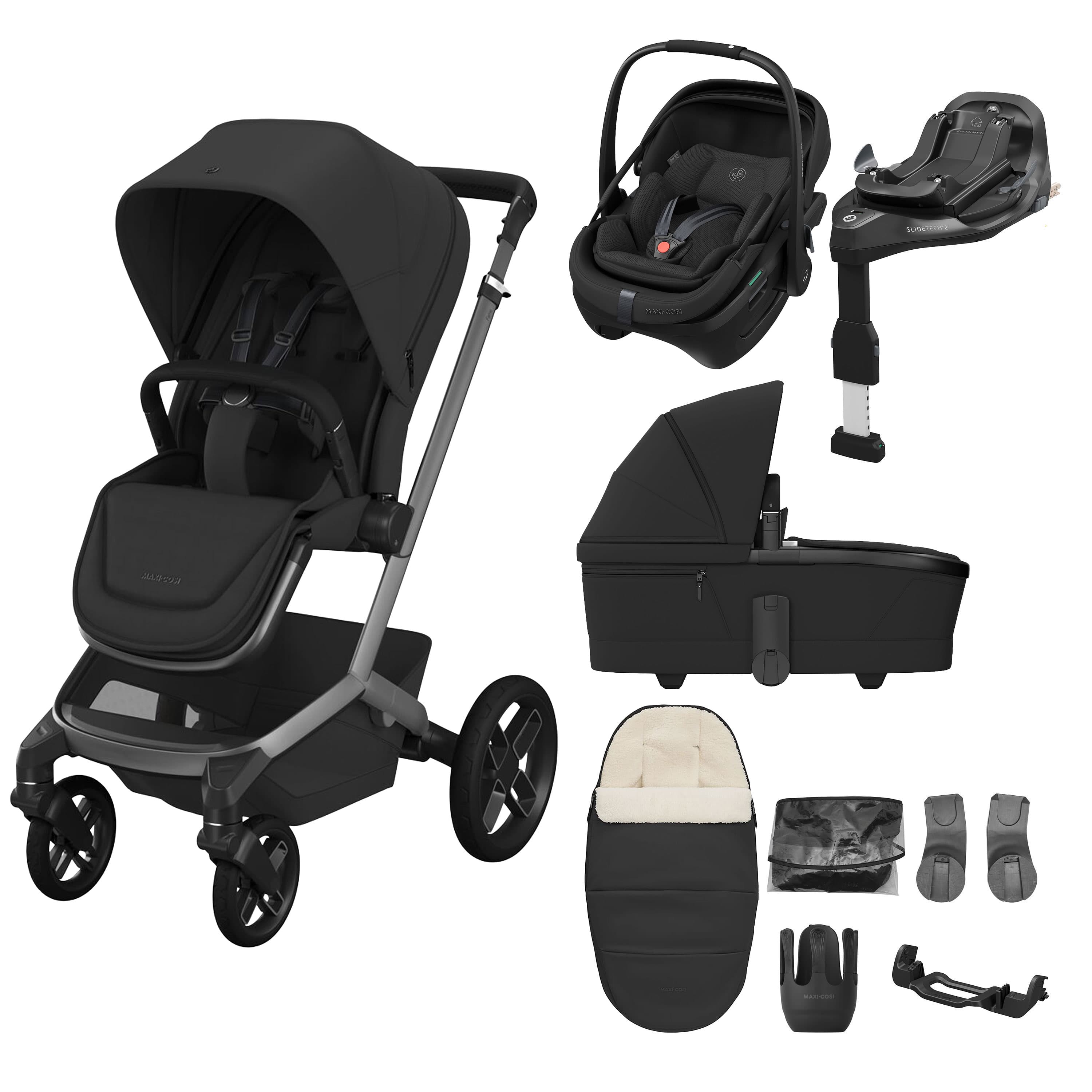 Maxi-Cosi travel systems Maxi-Cosi Fame 8 Piece Ultimate Bundle - Onyx Black KF10000163
