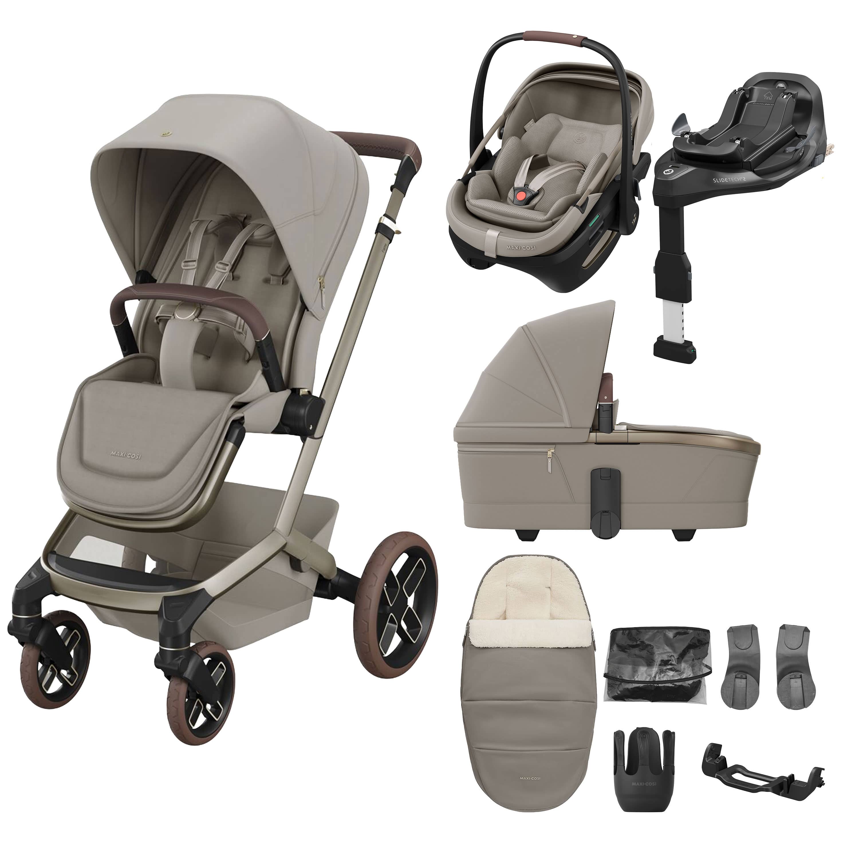 Maxi-Cosi travel systems Maxi-Cosi Fame 8 Piece Ultimate Bundle - Sapphire Sand KF10000164