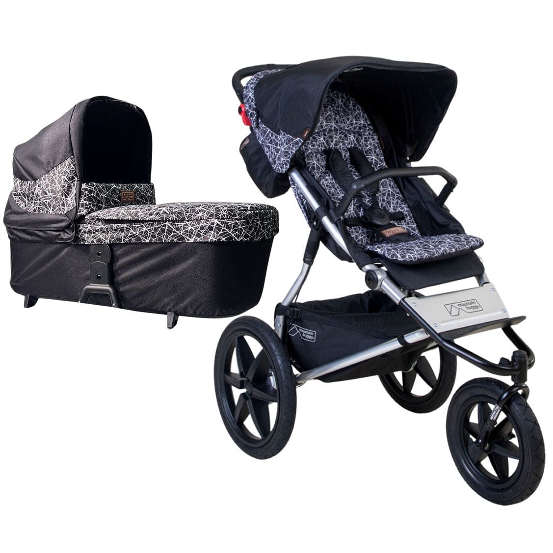 Mountain Buggy 3 wheel pushchairs Mountain Buggy Terrain V4 With Carrycot Plus - Graphite 21606-GRA