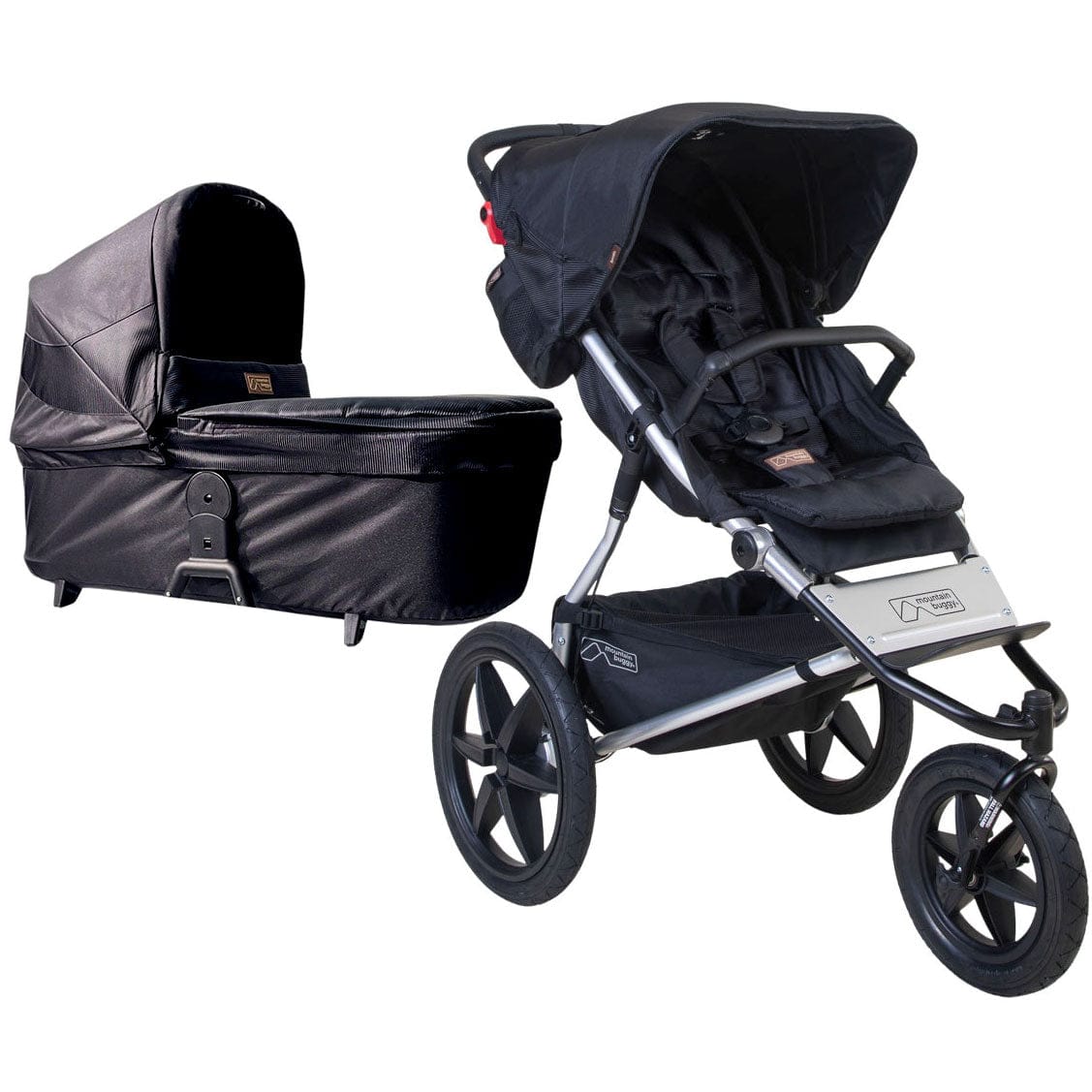Mountain Buggy 3 wheel pushchairs Mountain Buggy Terrain V4 With Carrycot Plus - Onyx 21606-ONY