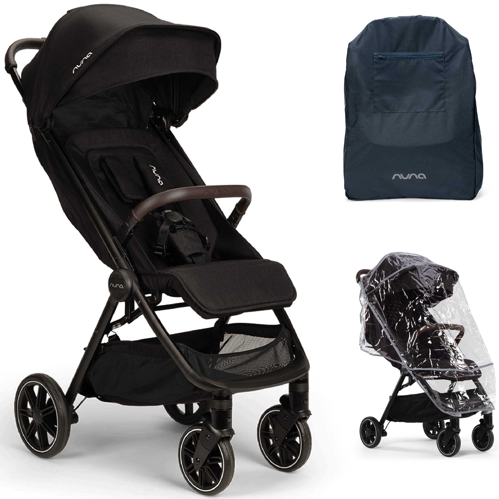 Nuna baby pushchairs Nuna TRVL lx Stroller - Caviar ST18101CVRGL