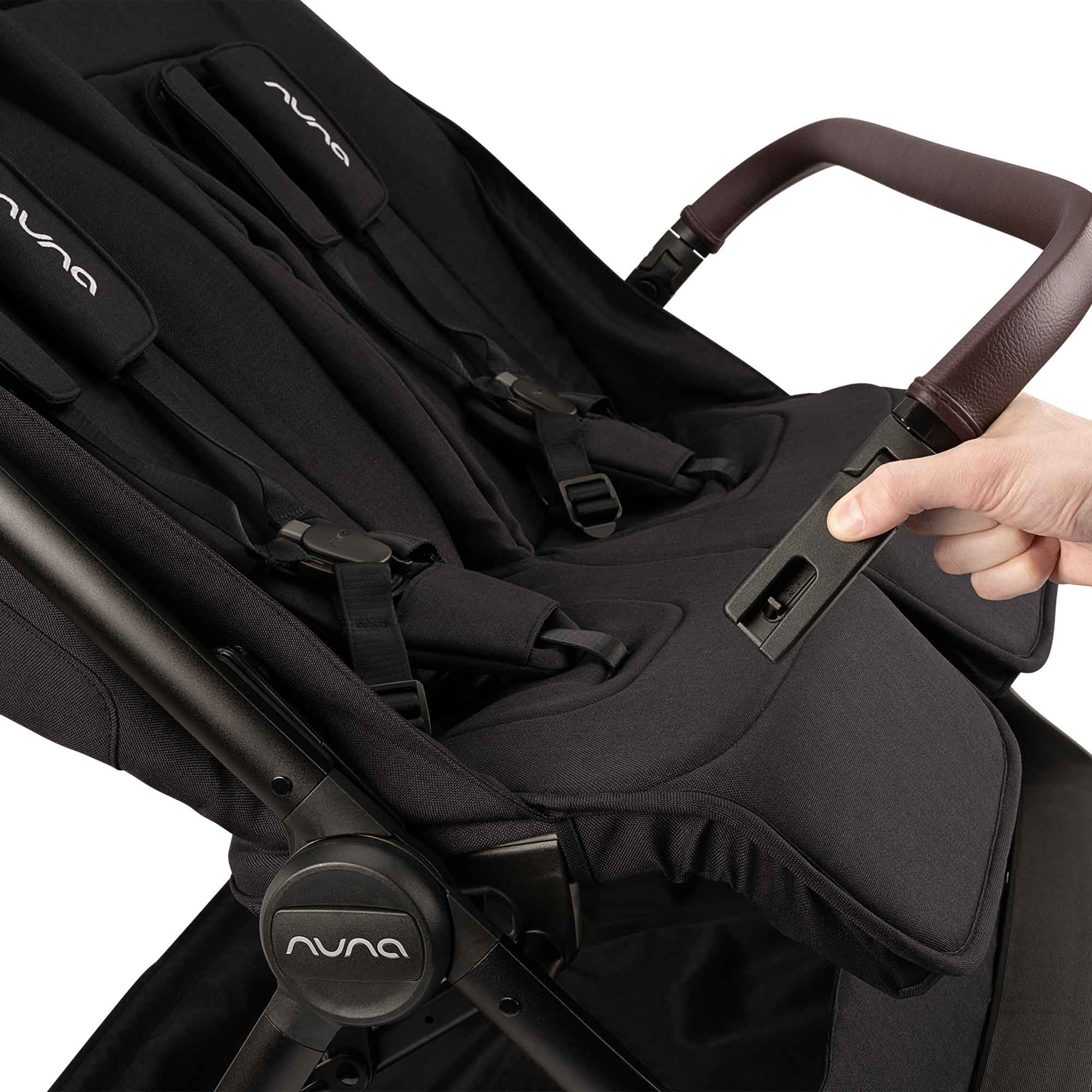 Nuna double buggies Nuna TRVL Dubl Stroller - Caviar ST19801CVRGL