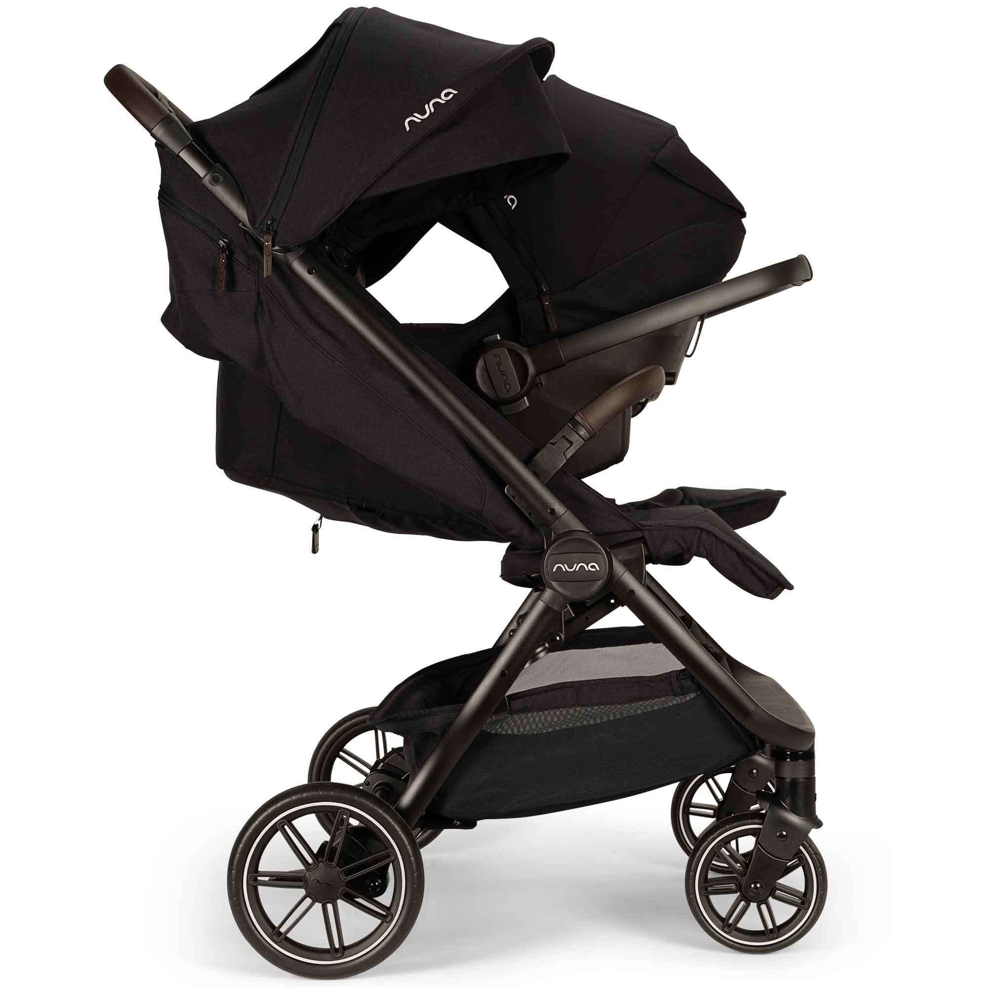 Nuna double buggies Nuna TRVL Dubl Stroller - Caviar ST19801CVRGL