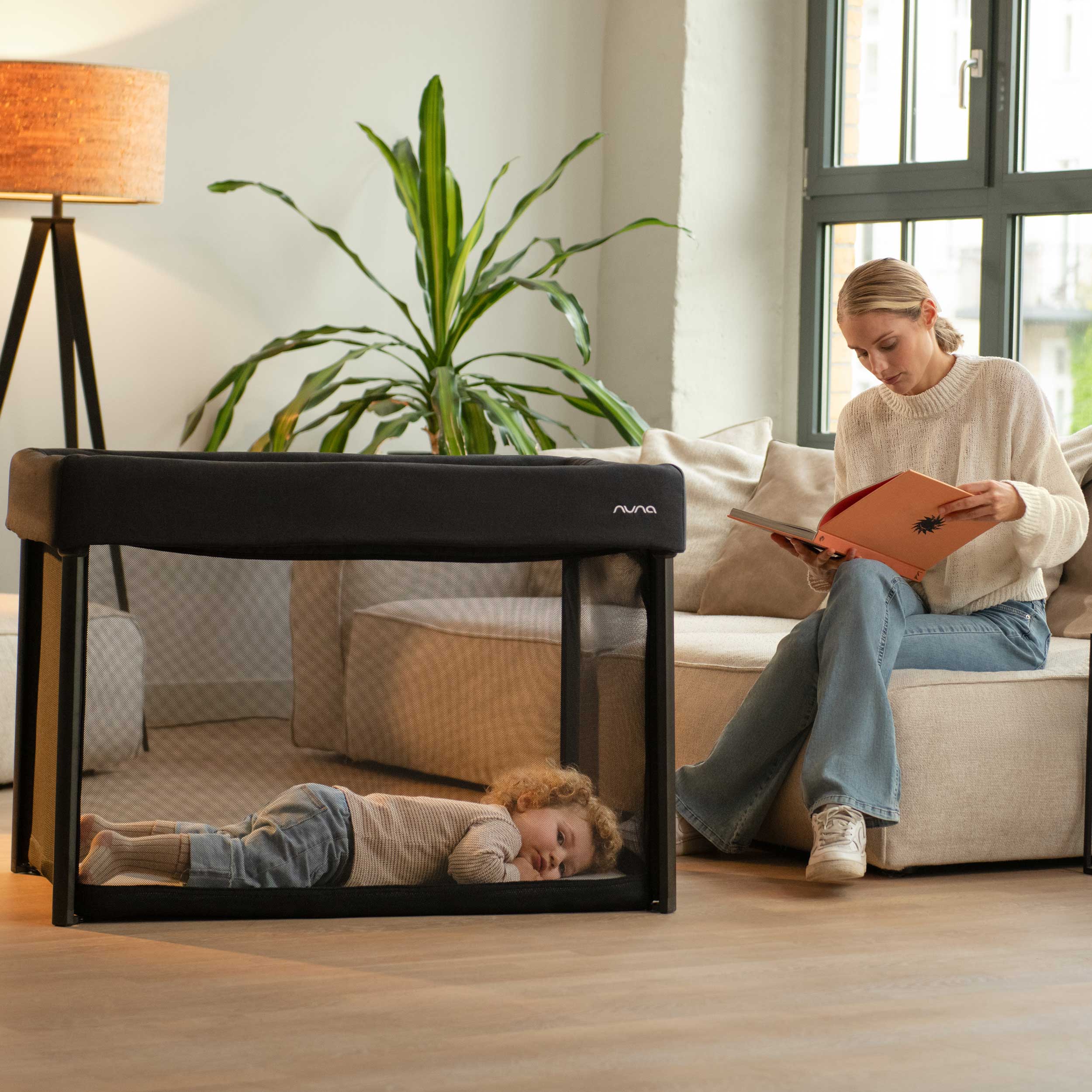Nuna travel cots Nuna PAAL Travel Cot - Caviar TC17700CVRGL