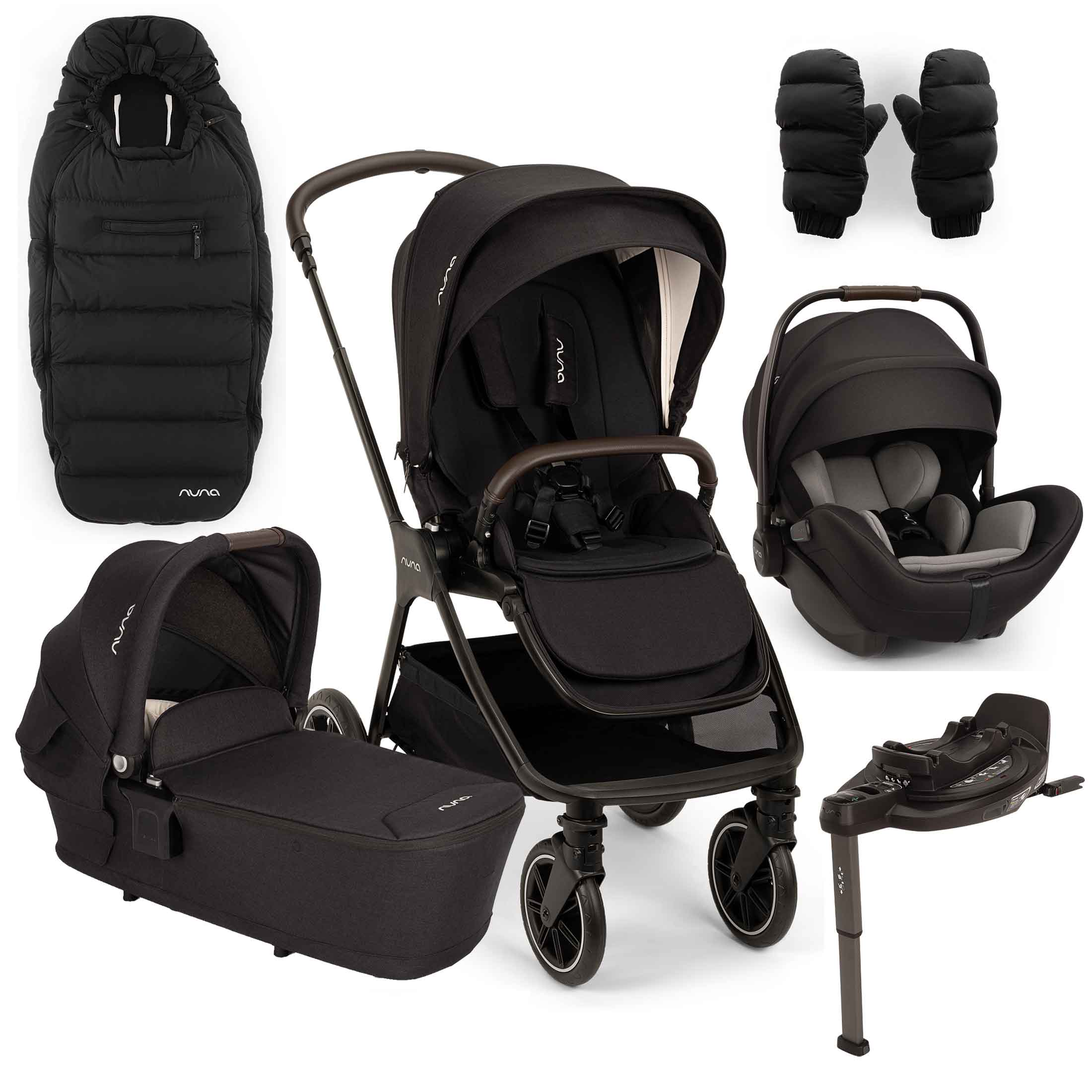 Nuna travel systems Nuna TRIV lx + ARRA Flex + BASE Curv Bundle - Caviar Z2BNTRIV1044UK