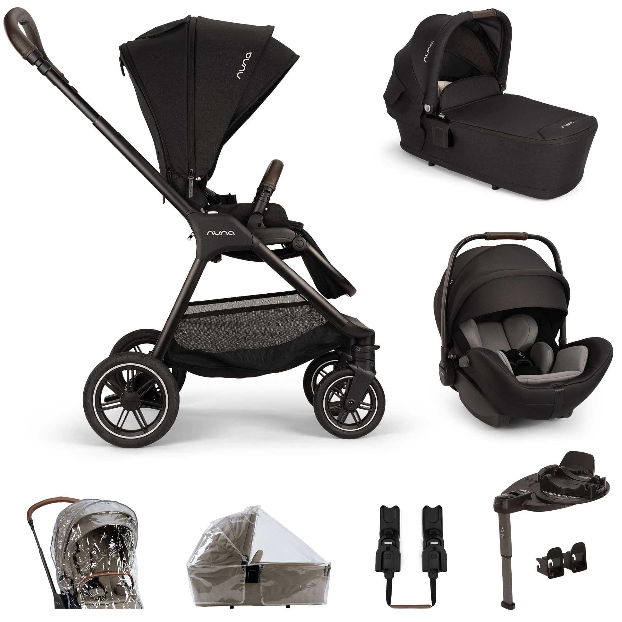 Nuna travel systems Nuna TRIV Next & ARRA Flex & BASE Curv Bundle - Caviar Z2BNTRIV1042UK