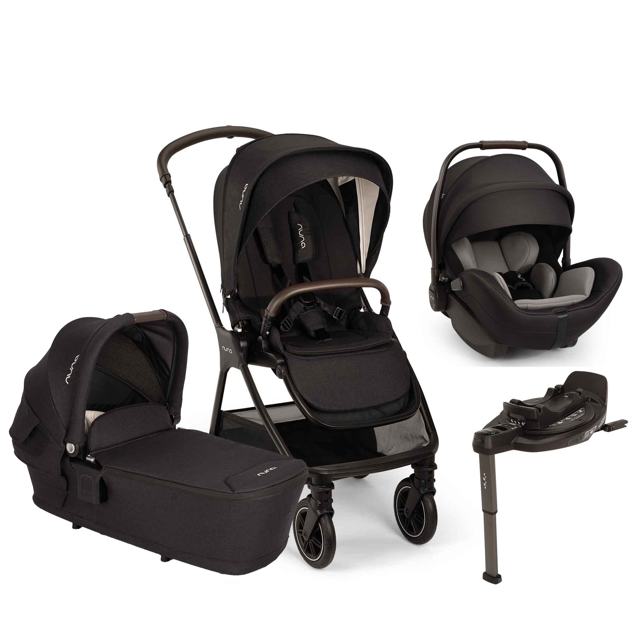 Nuna travel systems Nuna TRIV Next & ARRA Flex & BASE Curv Bundle - Caviar Z2BNTRIV1042UK