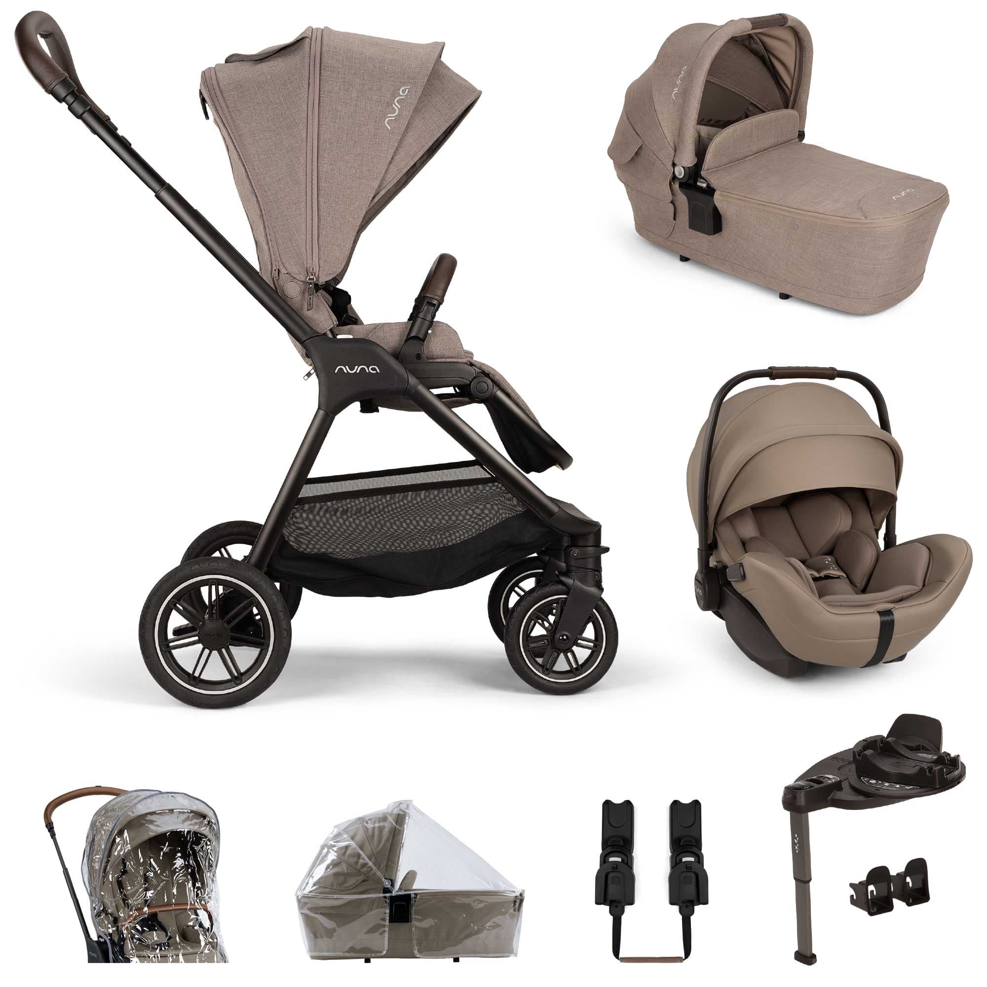 Nuna travel systems Nuna TRIV Next & ARRA Flex & BASE Curv Bundle - Cedar Z2BNTRIV1043UK