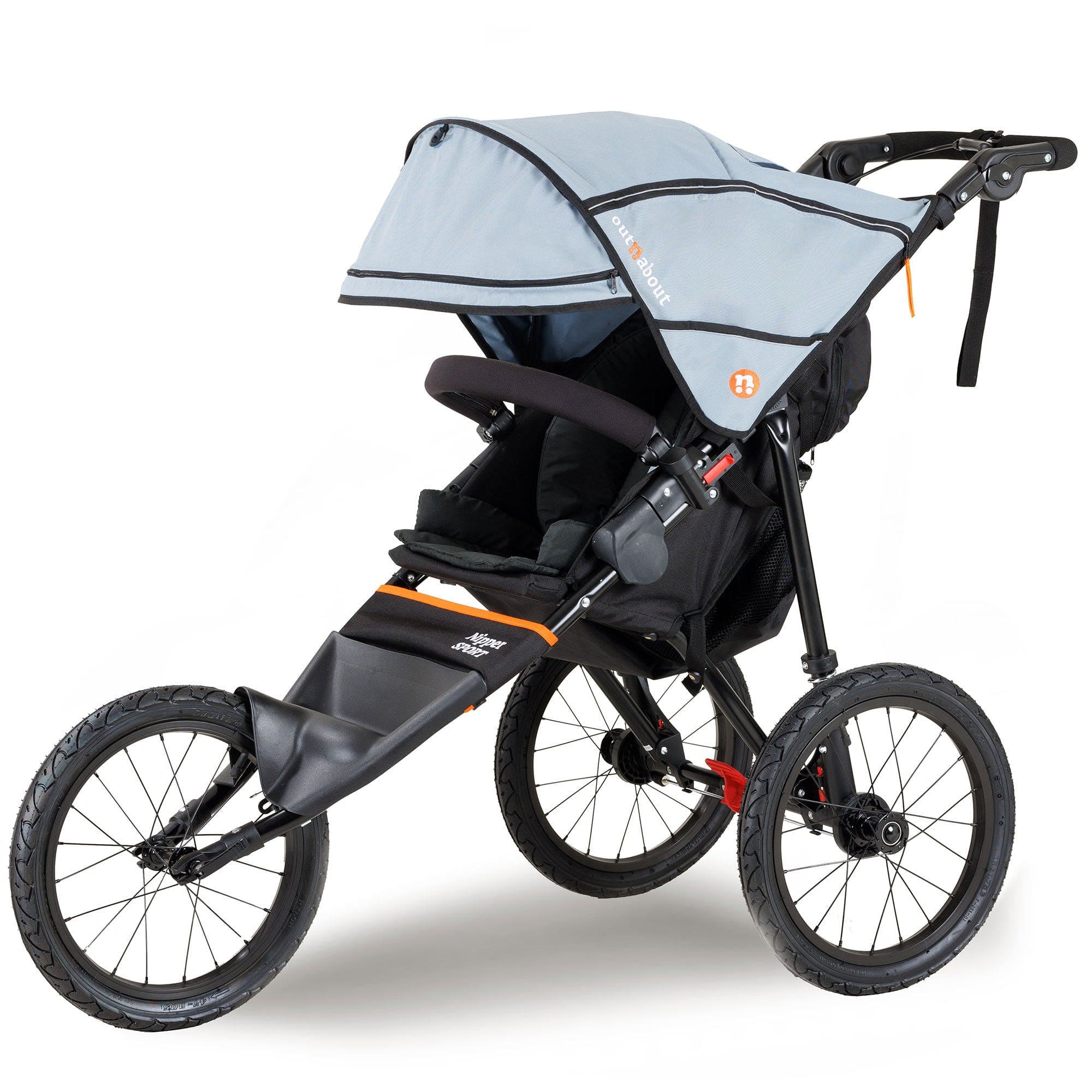 Out n About 3 wheel pushchairs Out n About Nipper Sport V5 - Rock Salt Grey NIPSP-01GRYv5