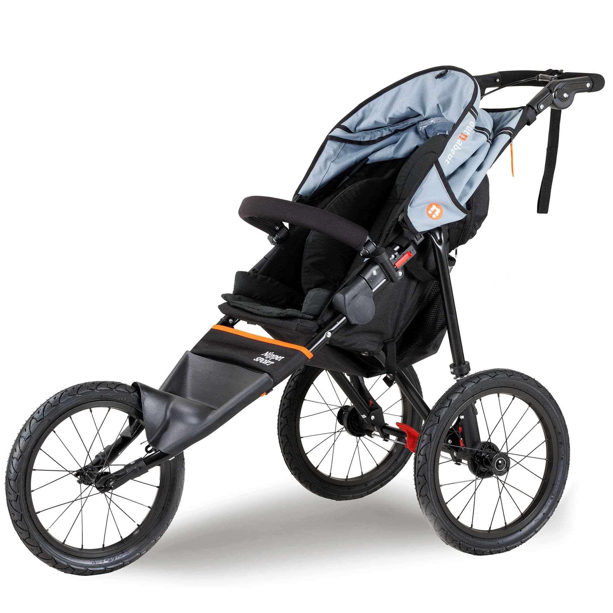 Out n About 3 wheel pushchairs Out n About Nipper Sport V5 - Rock Salt Grey NIPSP-01GRYv5