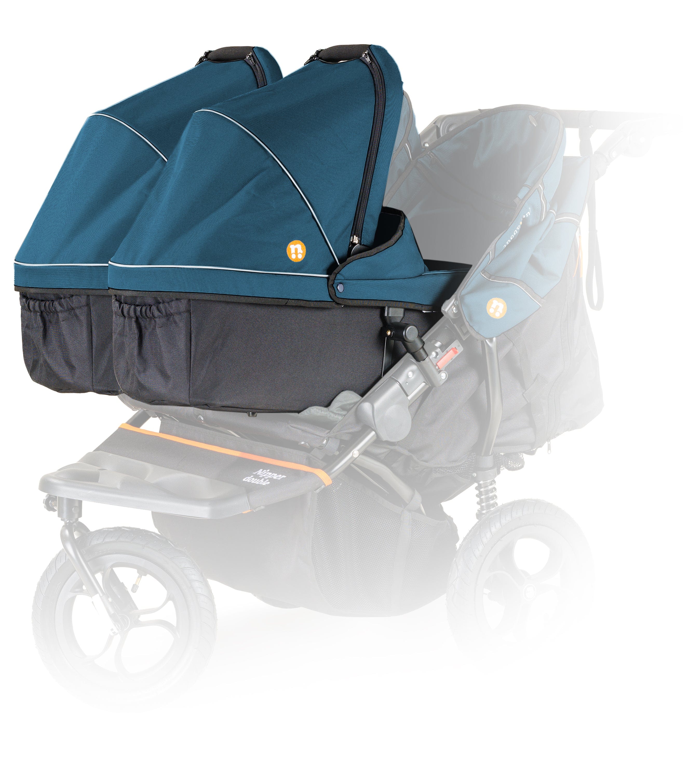 Out n About 3 Wheeler Pushchair Bundles Out n About Nipper Double Twin Essentials Kit in Highland Blue 15719-DTW-ESS-BLU