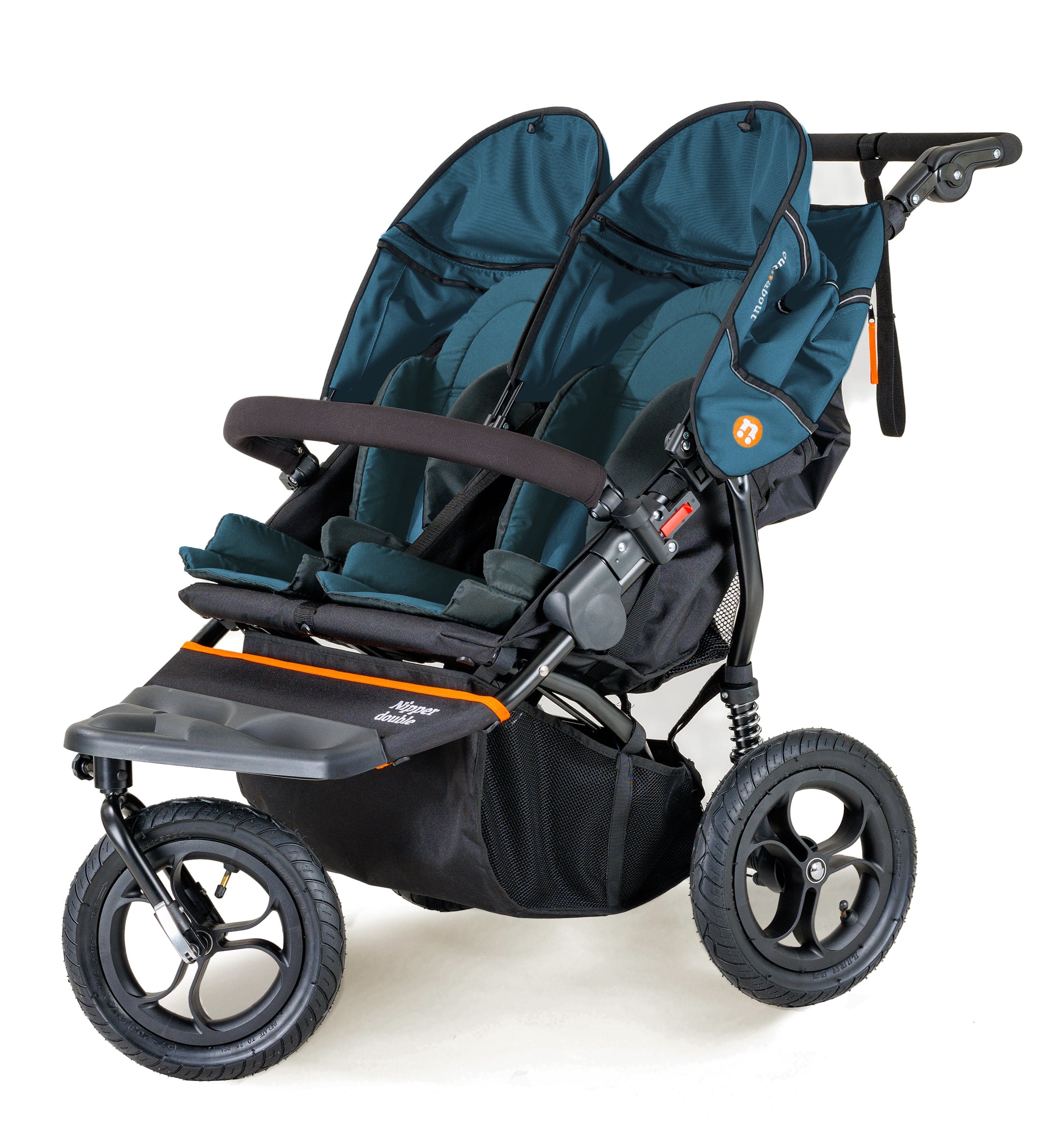 Out n About 3 Wheeler Pushchair Bundles Out n About Nipper Double Twin Essentials Kit in Highland Blue 15719-DTW-ESS-BLU
