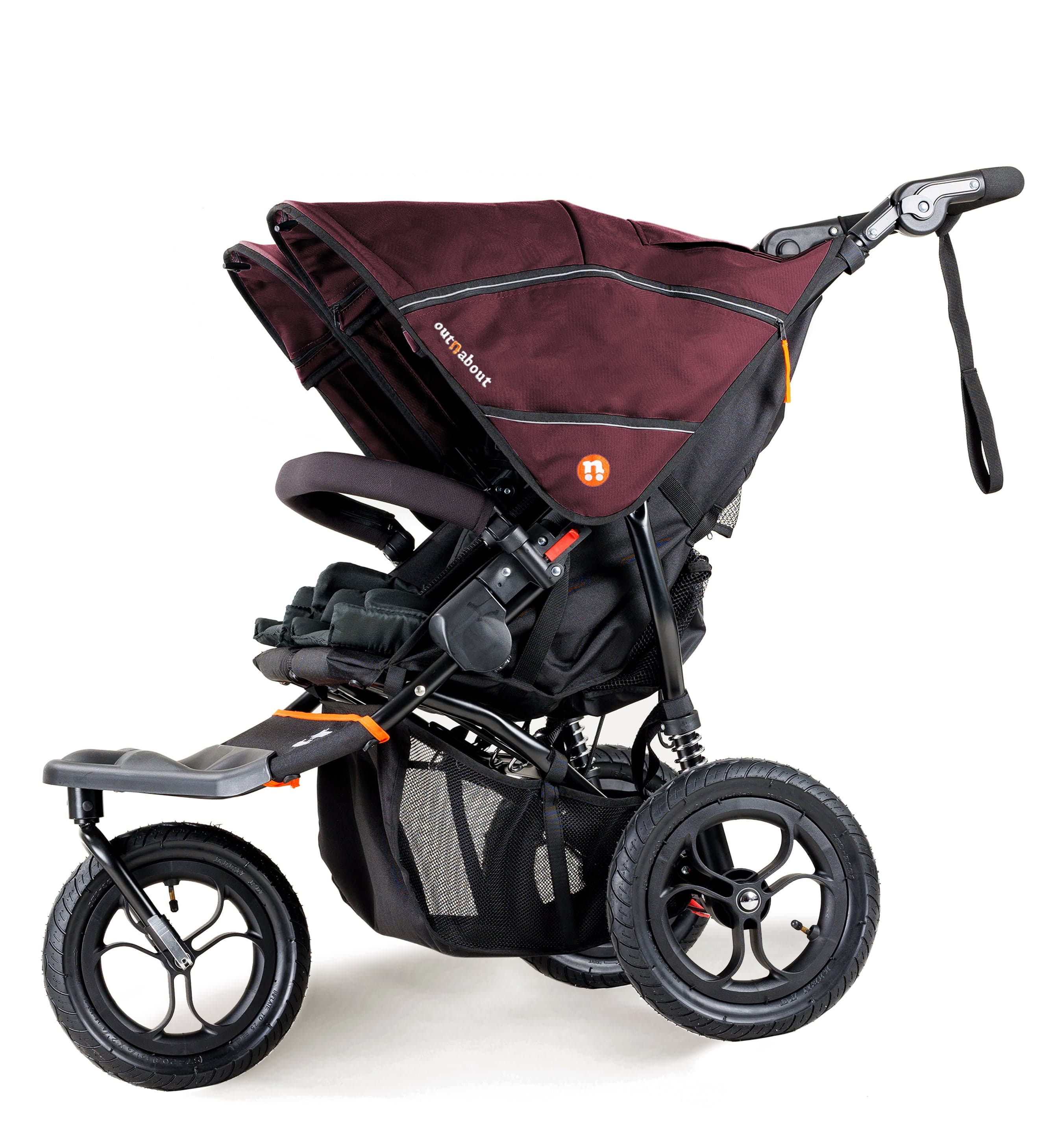 Out n About 3 Wheeler Pushchair Bundles Out n About Nipper Double Twin Comfort Kit in Brambleberry Red 15884-DTW-COM-RED