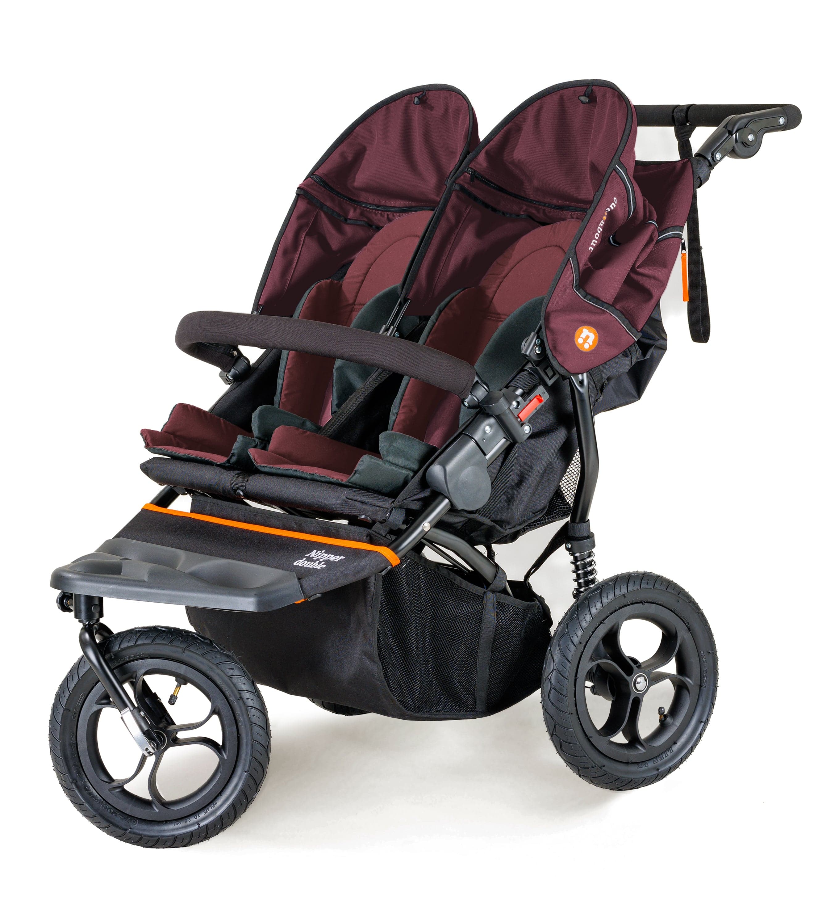 Out n About 3 Wheeler Pushchair Bundles Out n About Nipper Double Twin Comfort Kit in Brambleberry Red 15884-DTW-COM-RED