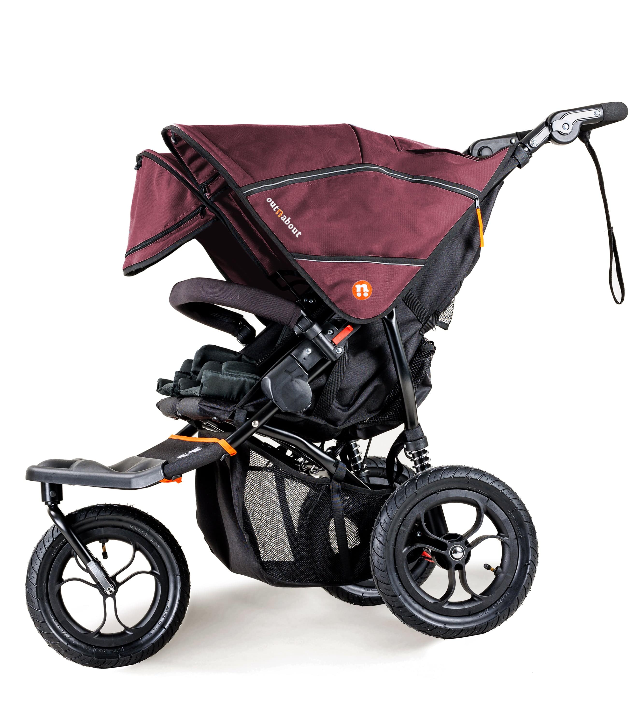 Out n About 3 Wheeler Pushchair Bundles Out n About Nipper Double Twin Comfort Kit in Brambleberry Red 15884-DTW-COM-RED