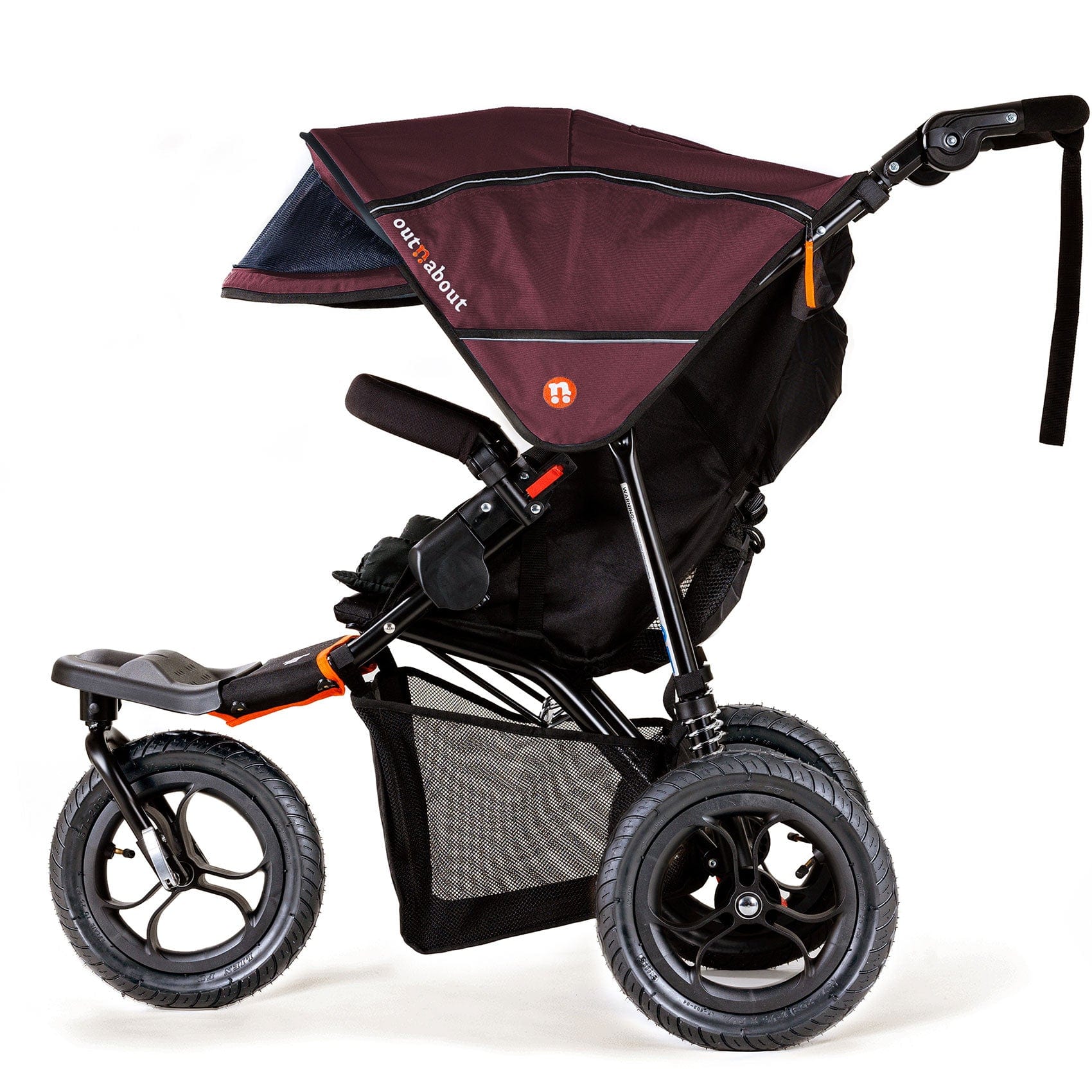 Out n About 3 Wheelers Out n About Nipper V5 All Terrian Pushchair - Brambleberry Red NIP-01BDYv5